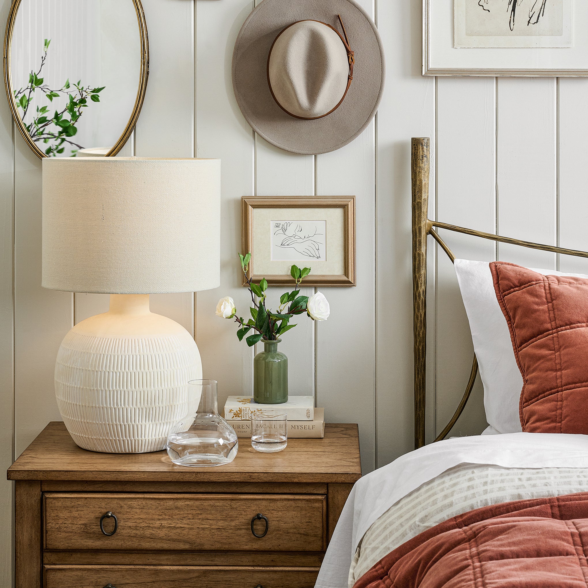 Antique White + Oatmeal Stripe Linen Cotton Duvet Cover - Image 5