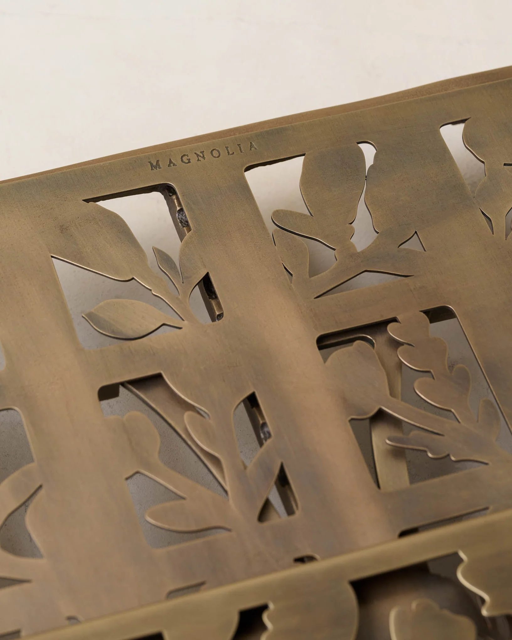 Antique Brass Shadow Floral Cookbook Stand - Image 3