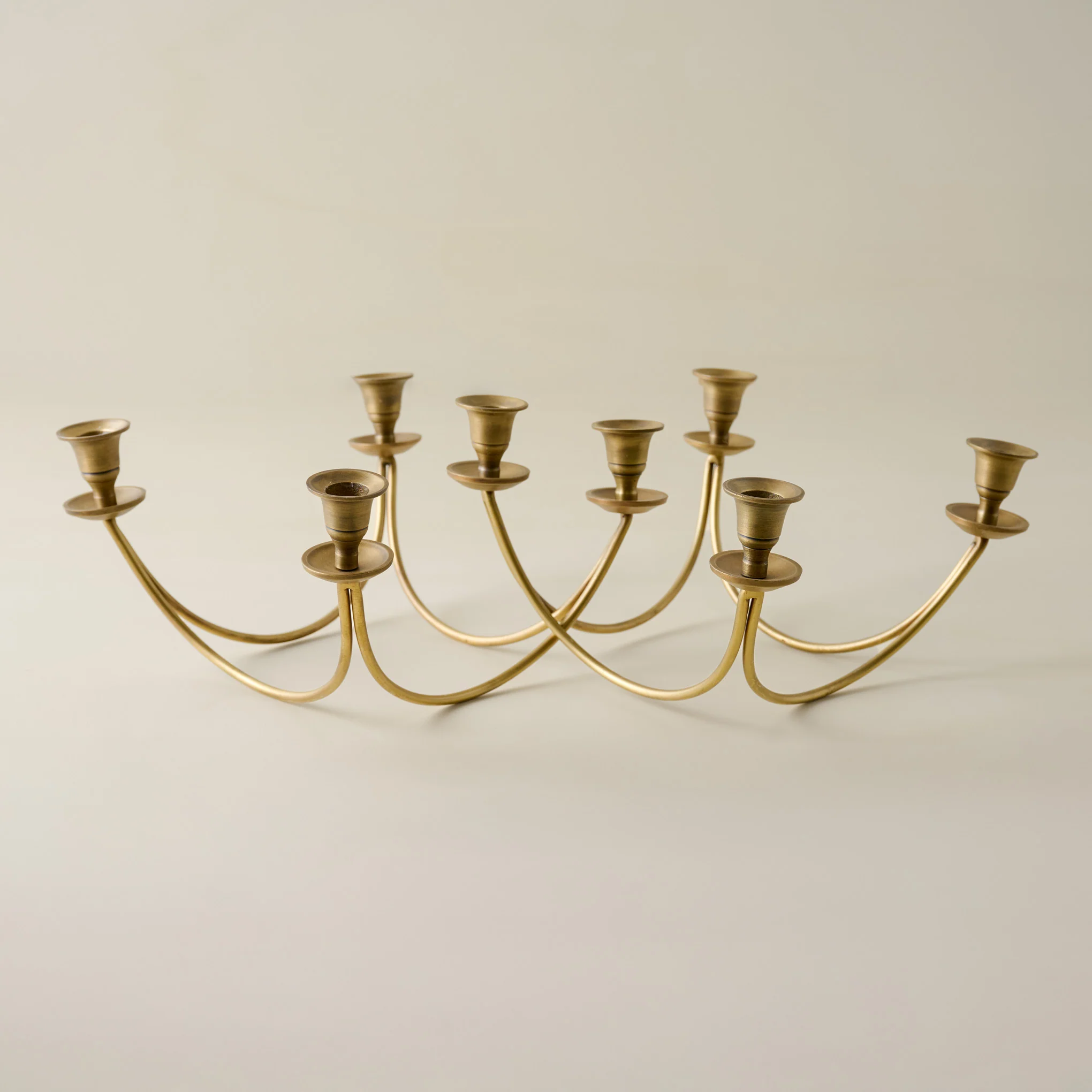Antique Brass Stacking Candelabra - Image 5