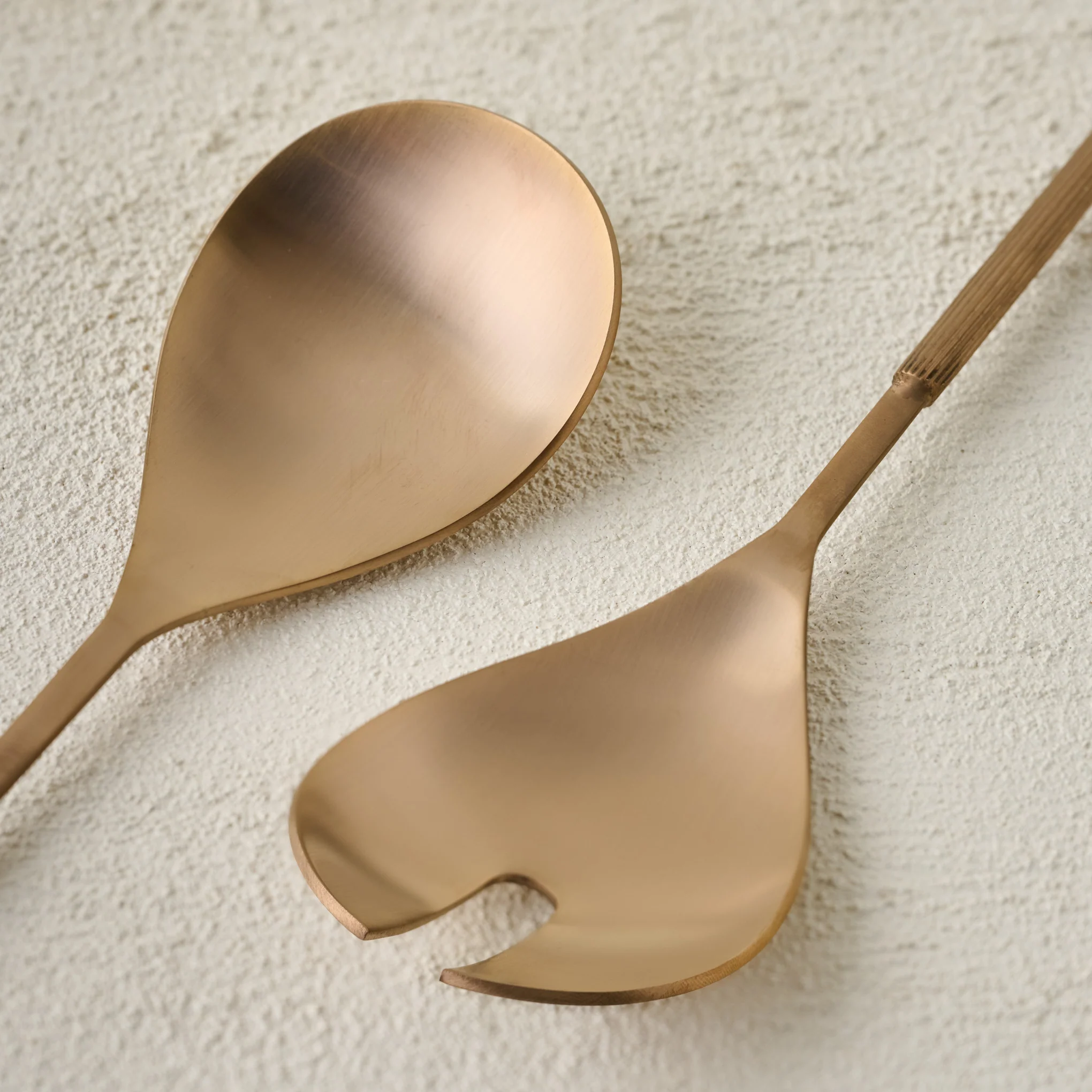 Antique Copper Ribbed Serving Set - Image 3