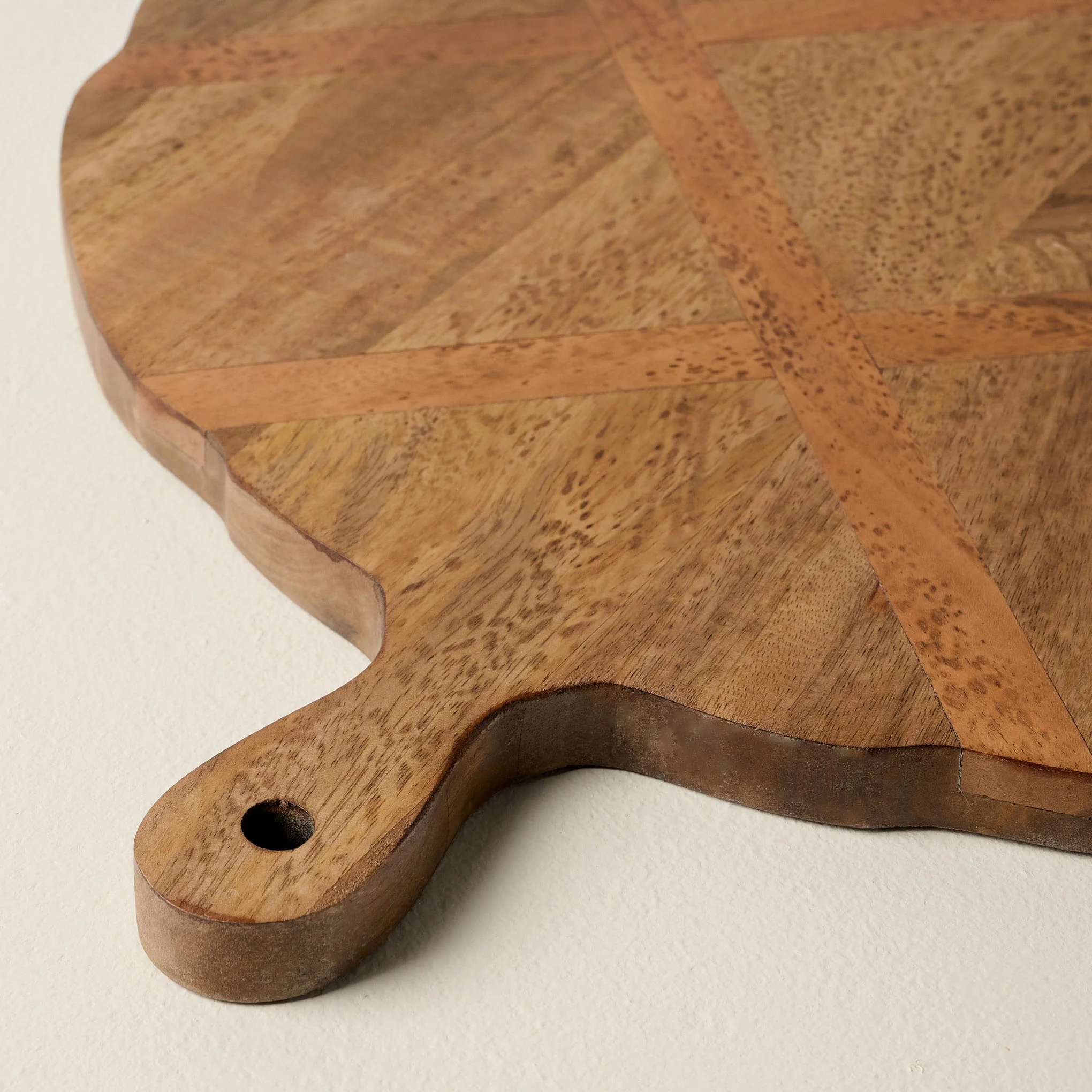 Antiqued Wood Round Serving Board - Image 2