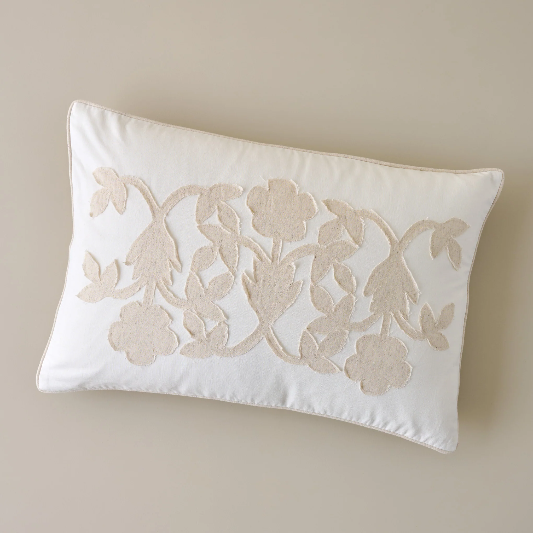 Floral Applique Lumbar Pillow - Image 2
