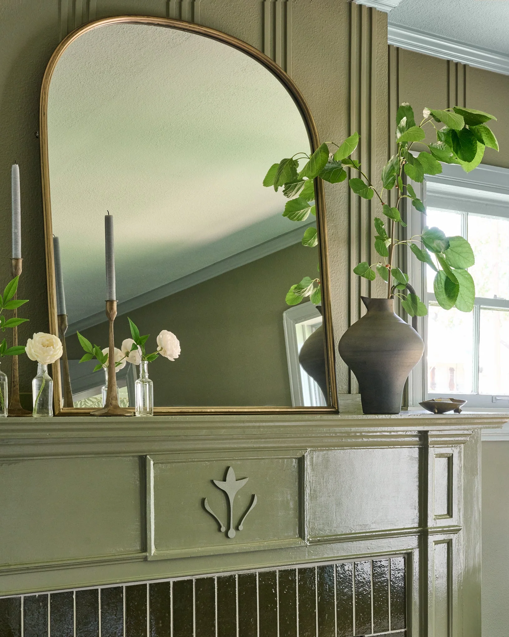 Archer Brass Metal Framed Mirror - Image 2