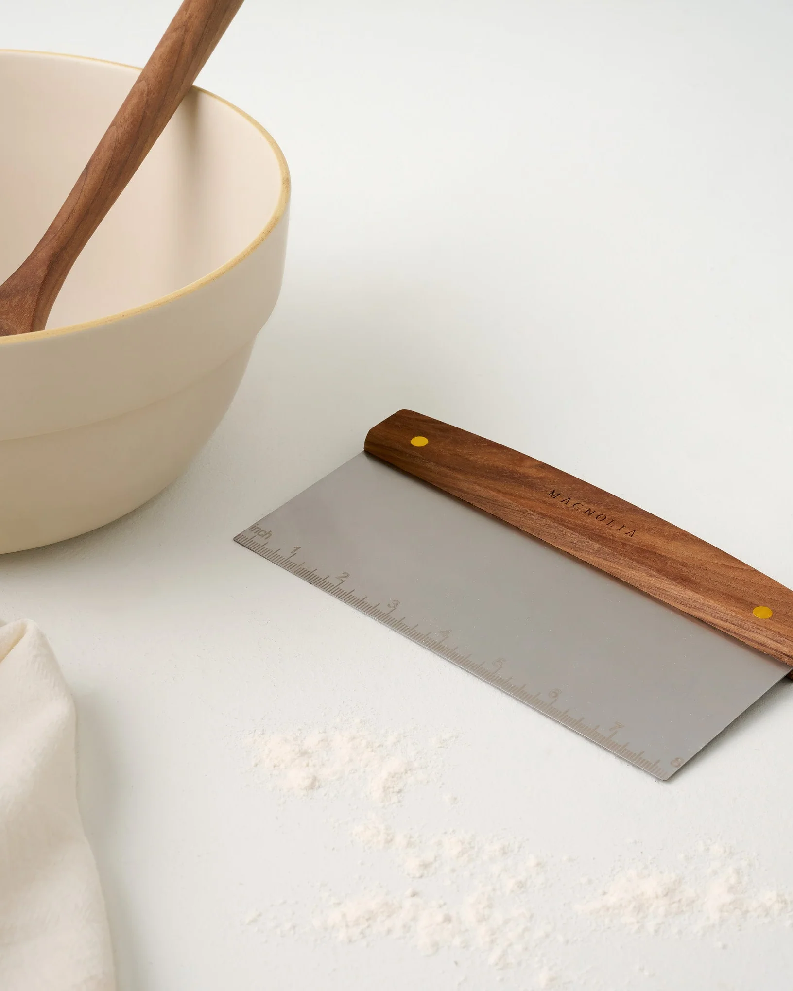 Gristmill Collection Bench Scraper with Walnut Handle (Large) - Image 4
