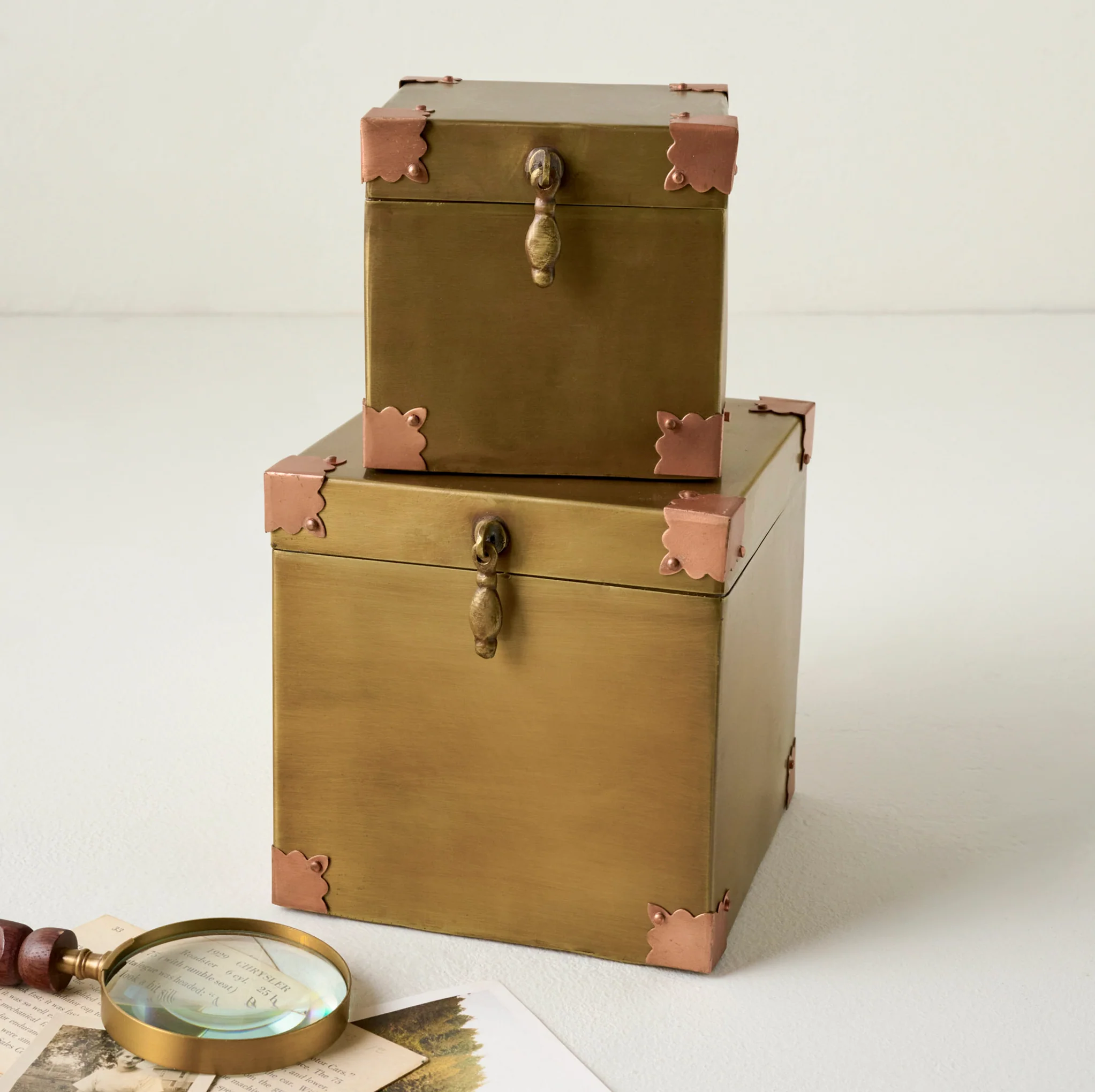 Brass and Copper Decorative Box - Image 2