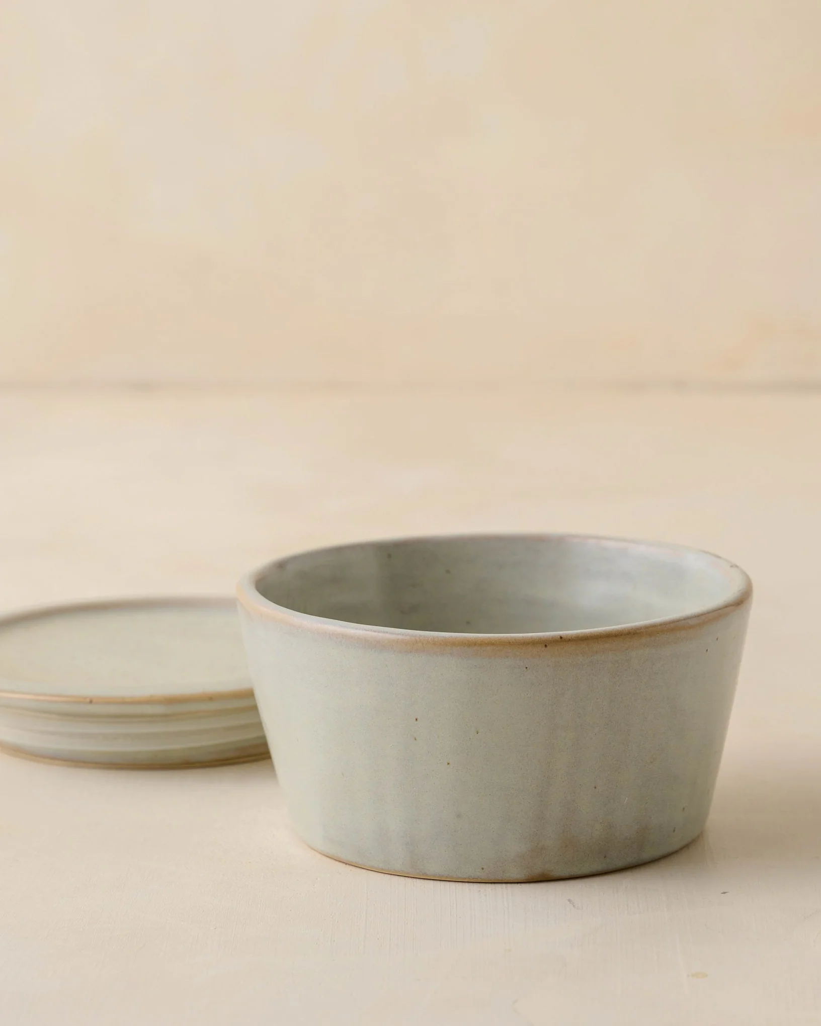 French Grey Ceramic Food Storage Bowl - Image 5