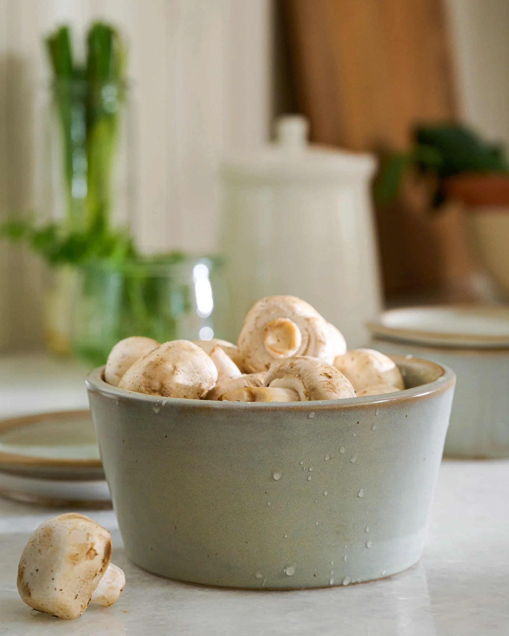 French Grey Ceramic Food Storage Bowl - Image 6