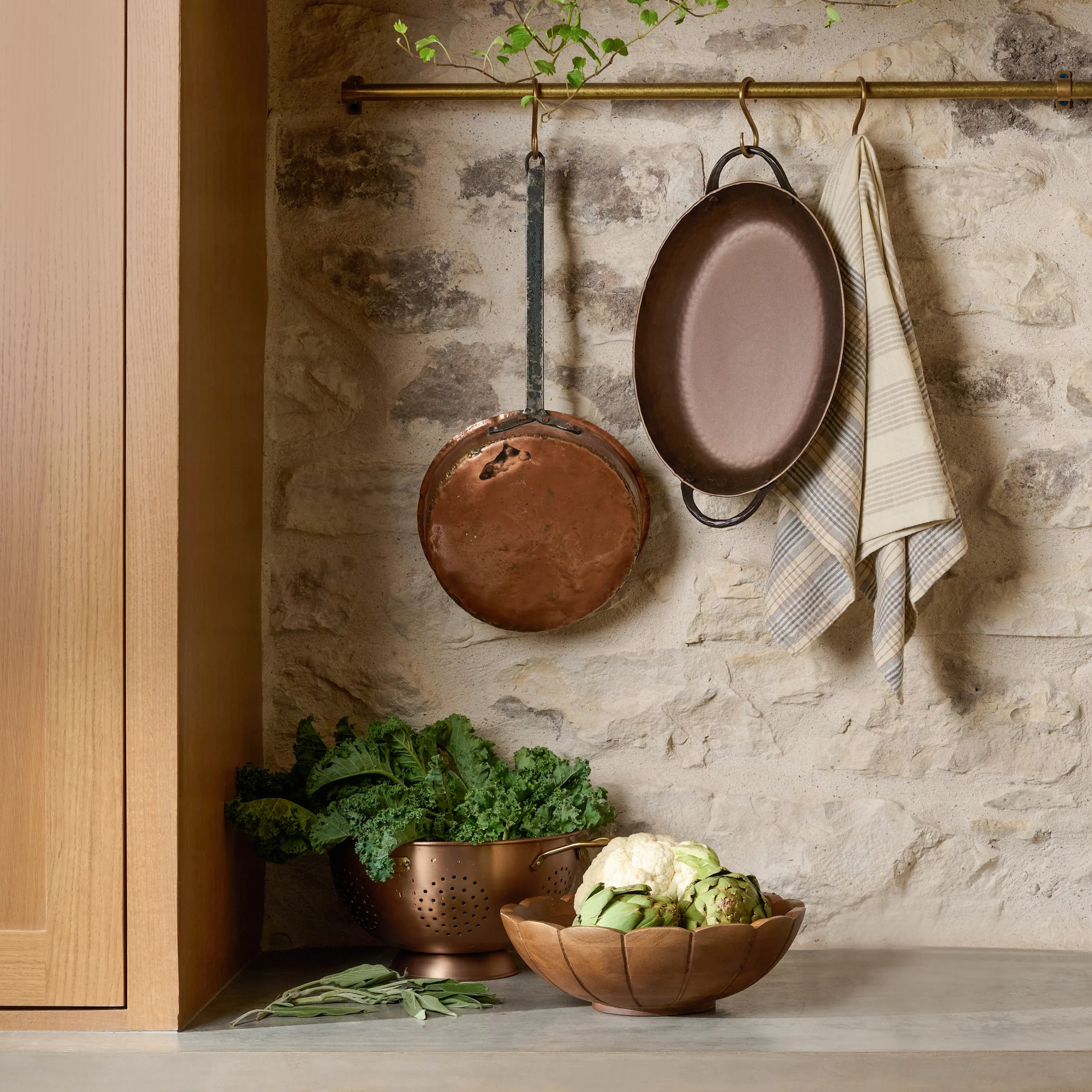 Copper and Brass Colander - Image 2