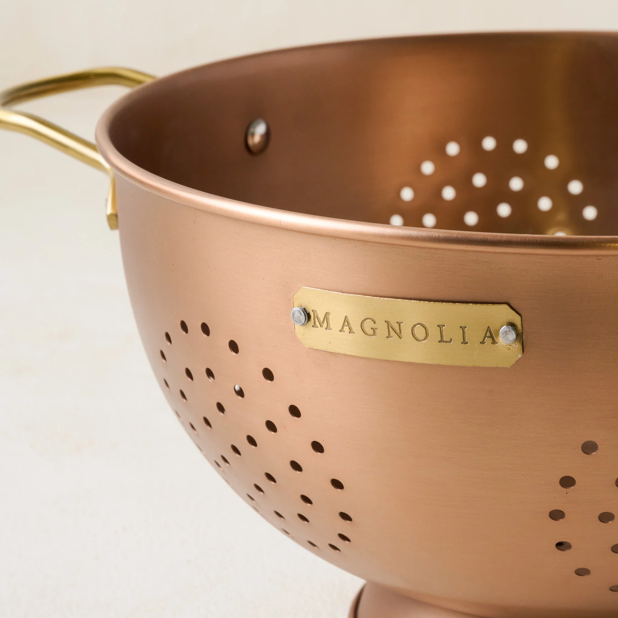 Copper and Brass Colander - Image 3