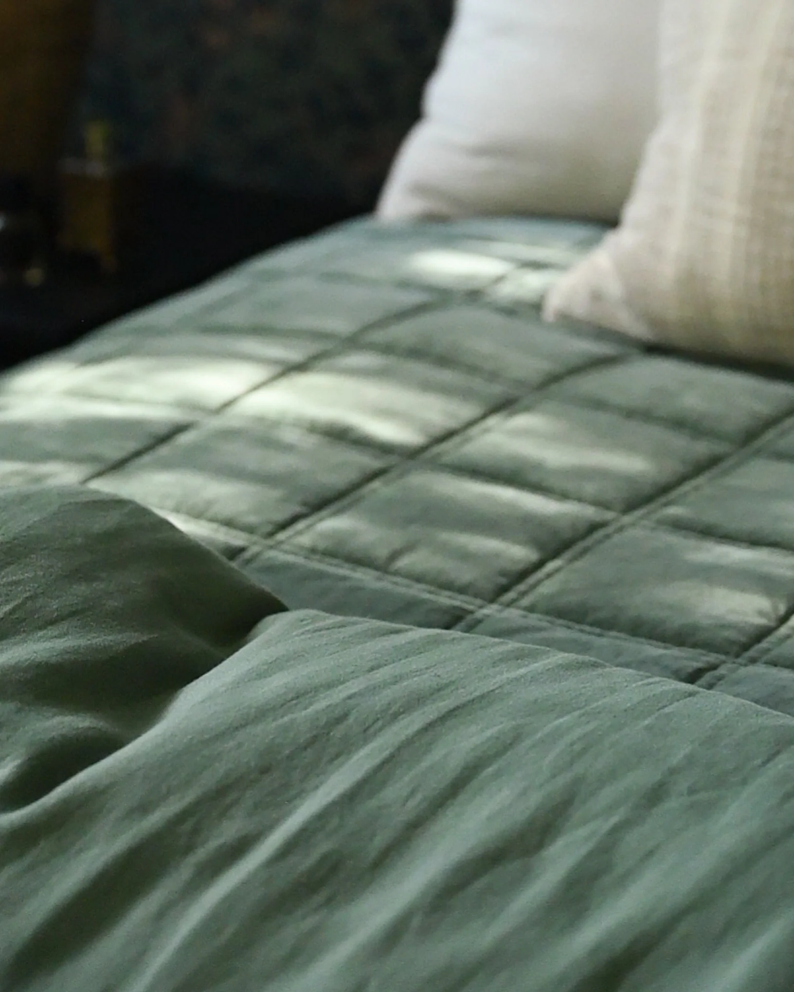 Weekend Velvet Quilt - Dusty Green - Image 9