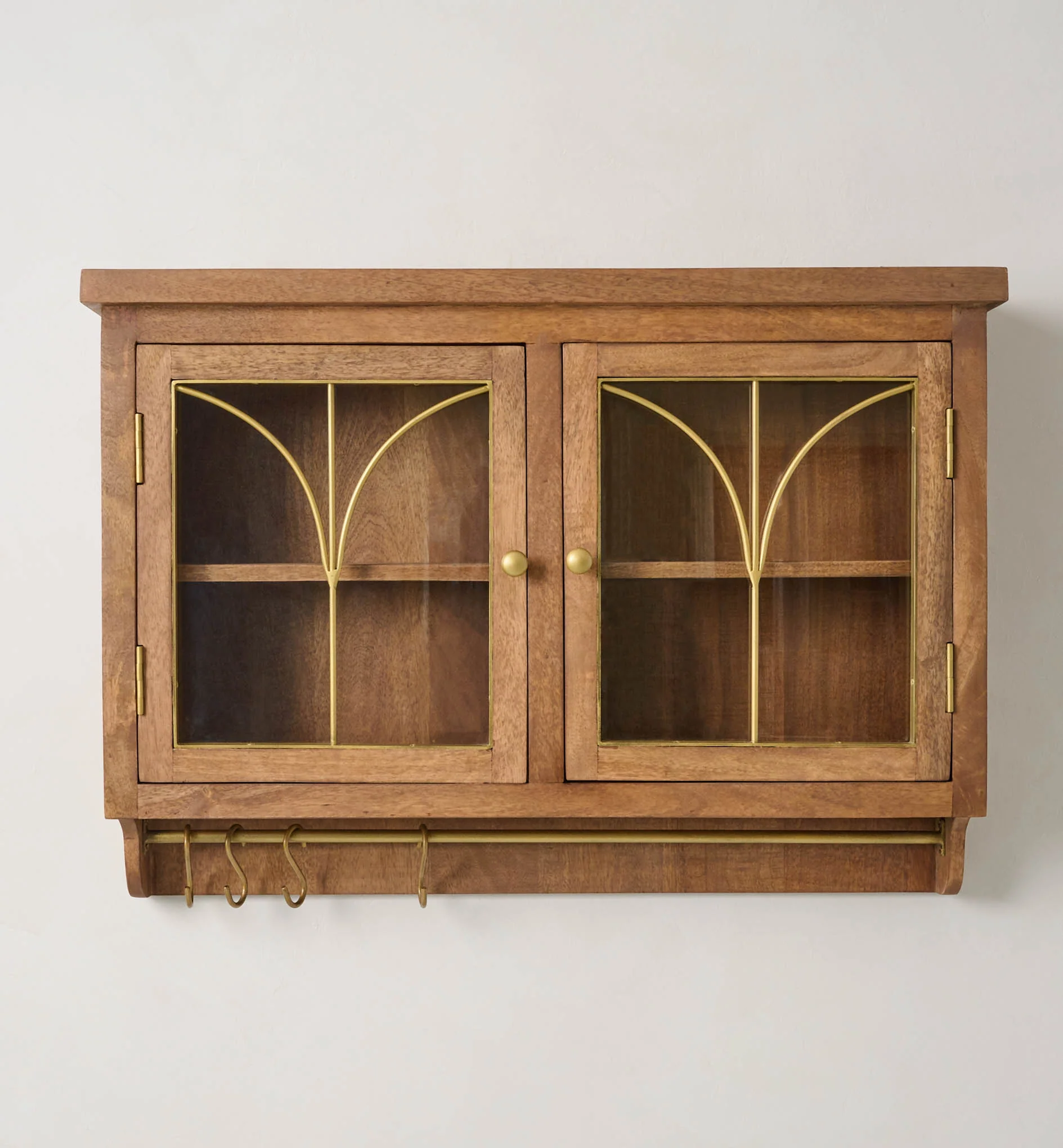 Eloise Wood & Brass Display Cabinet - Image 2