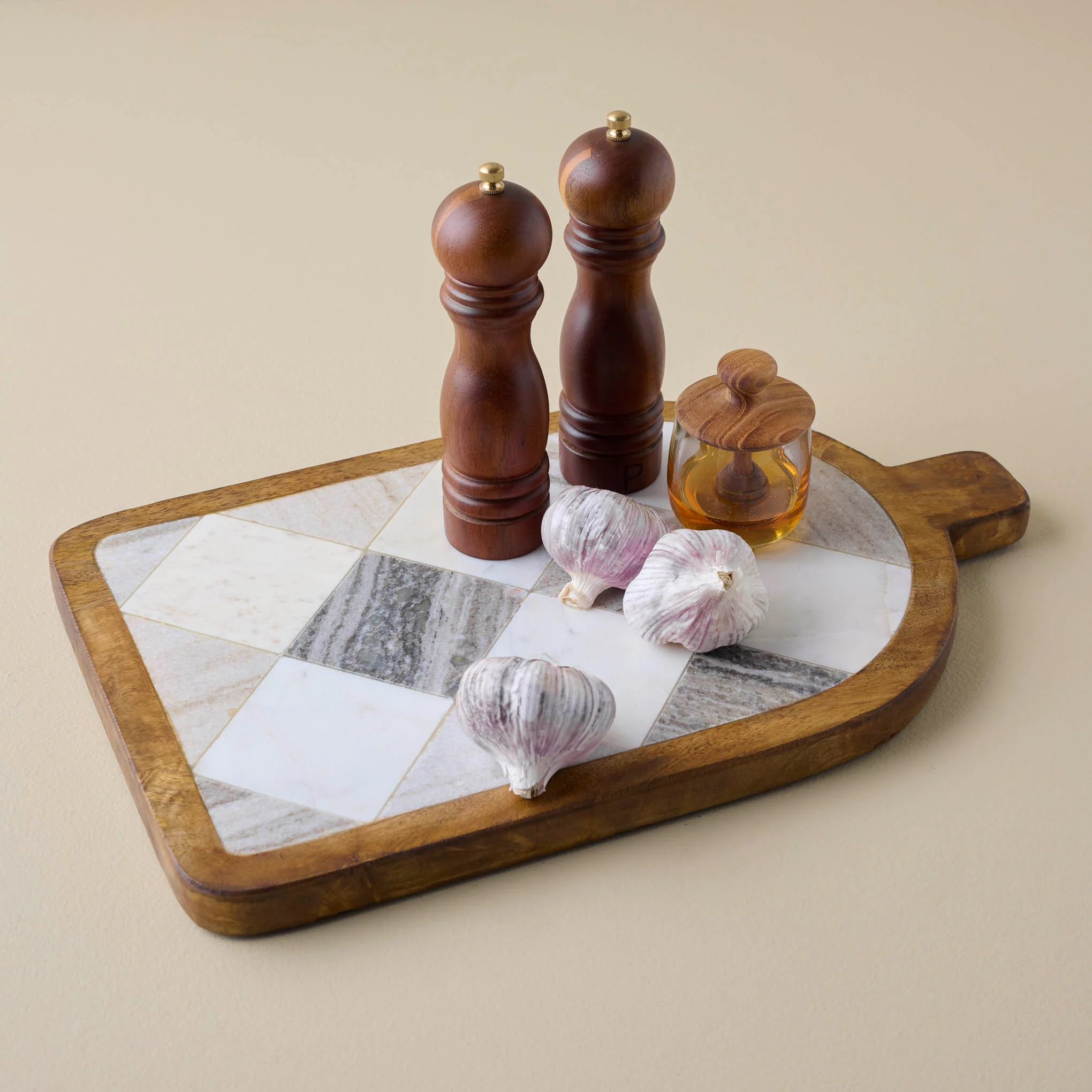Everett Checkered Marble Serving Board - Image 3
