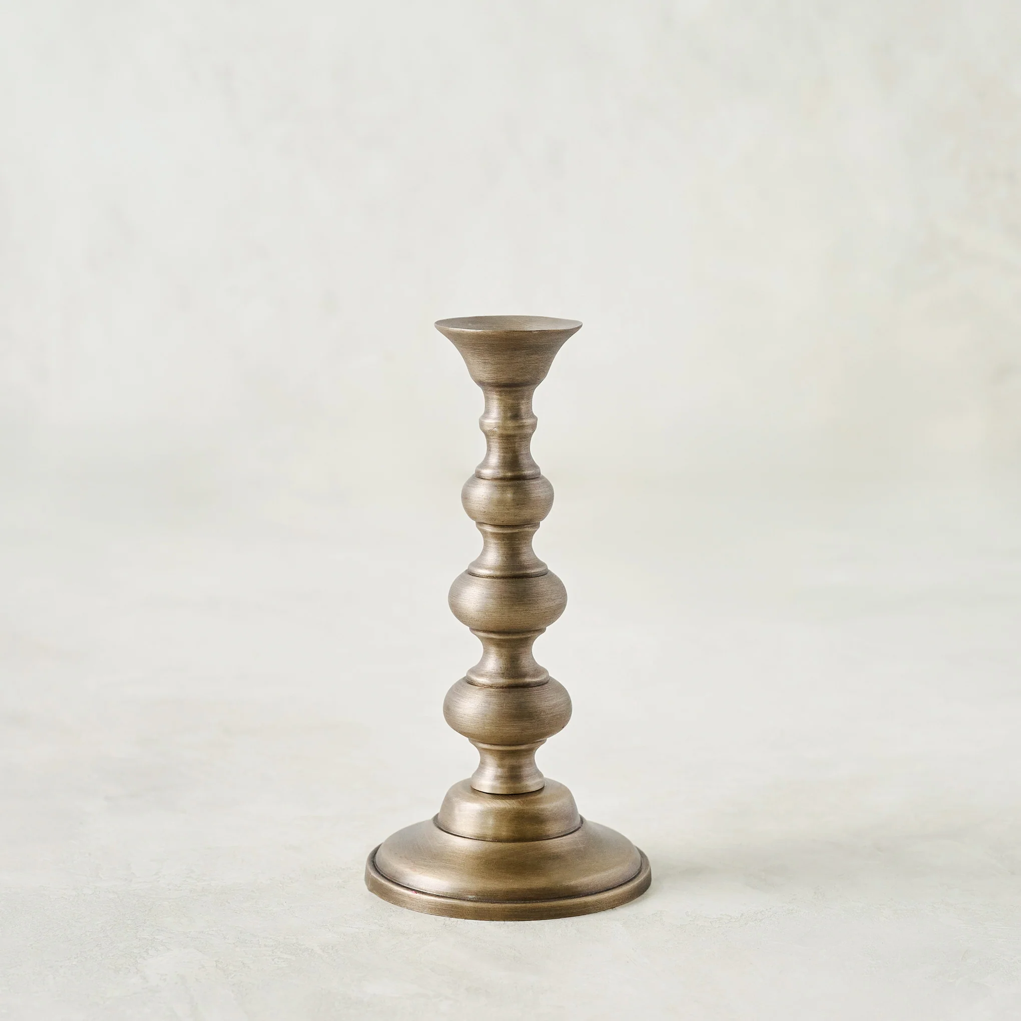 Faris Antiqued Brass Candleholder - Image 3