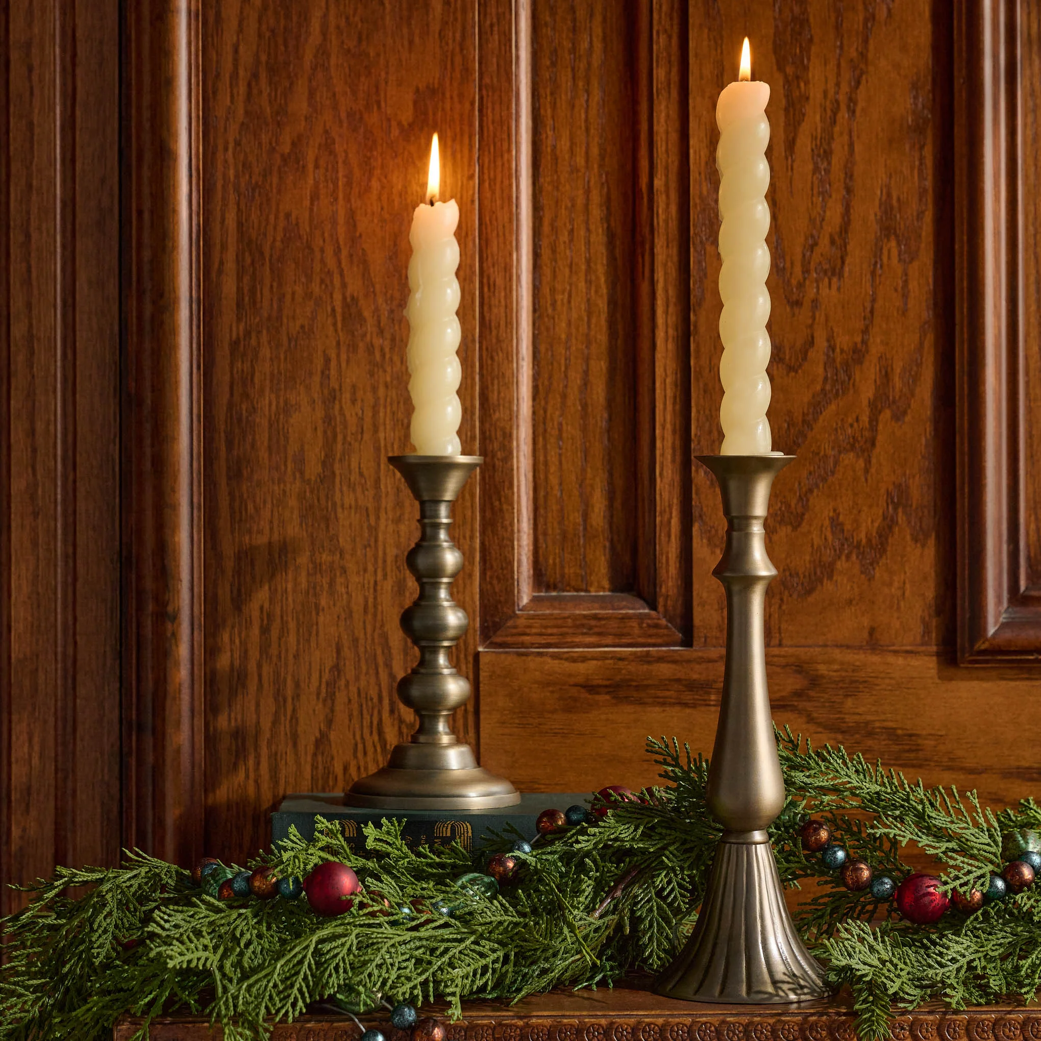 Faris Antiqued Brass Candleholder - Image 6