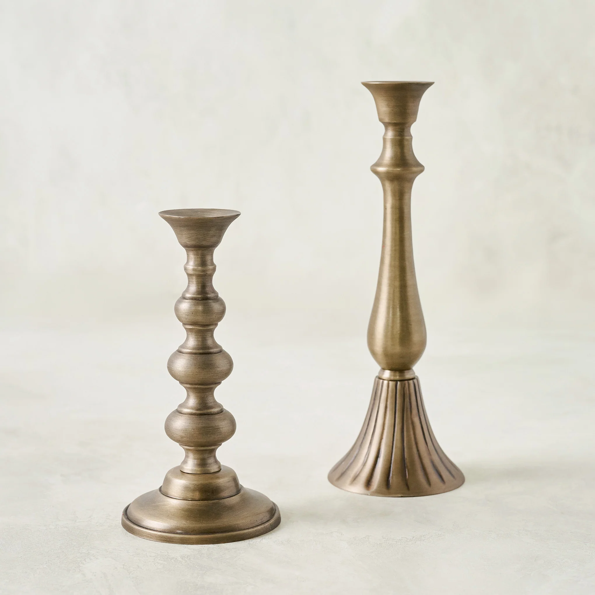 Faris Antiqued Brass Candleholder - Image 7