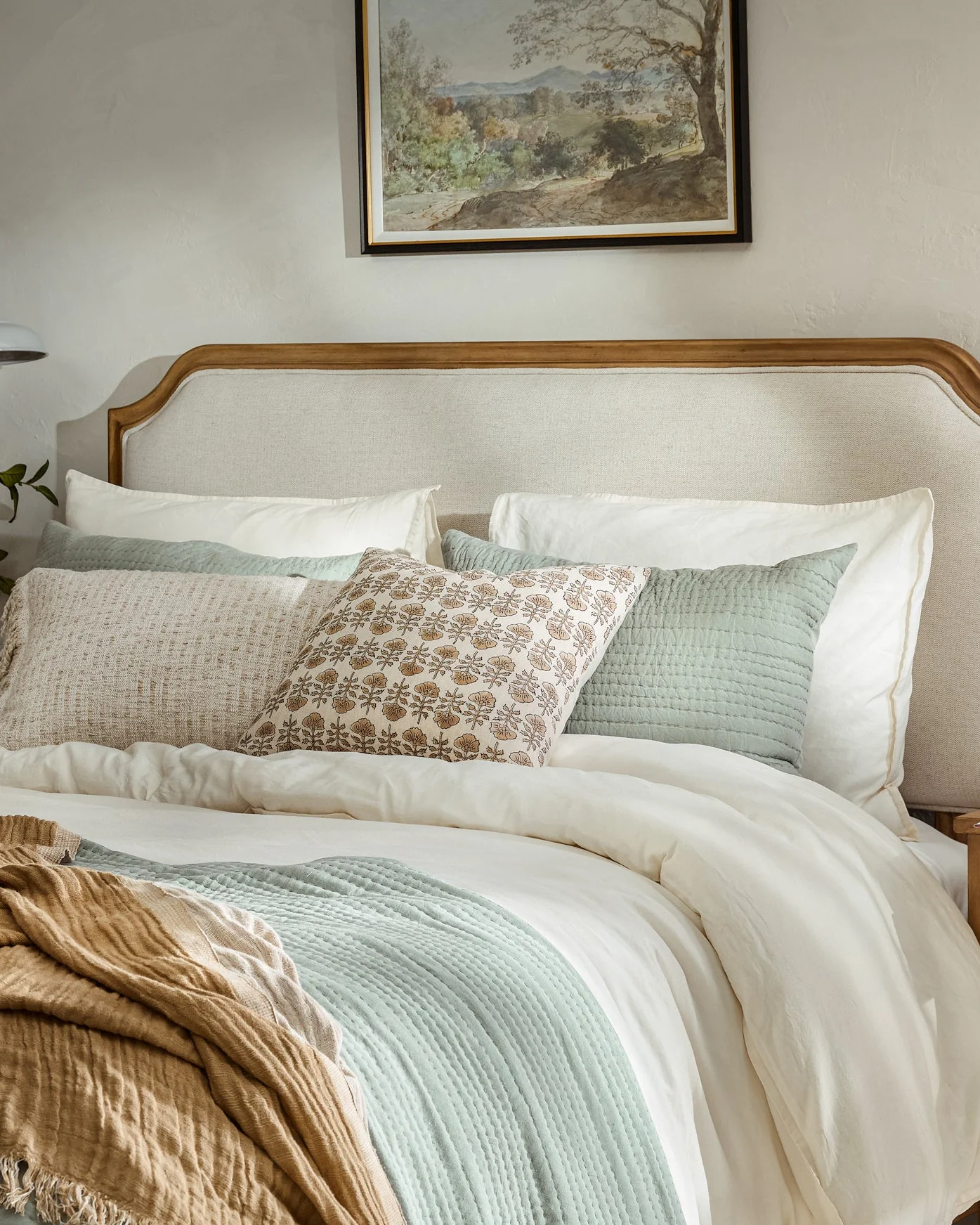 Flora Natural Printed Pillow - Image 5