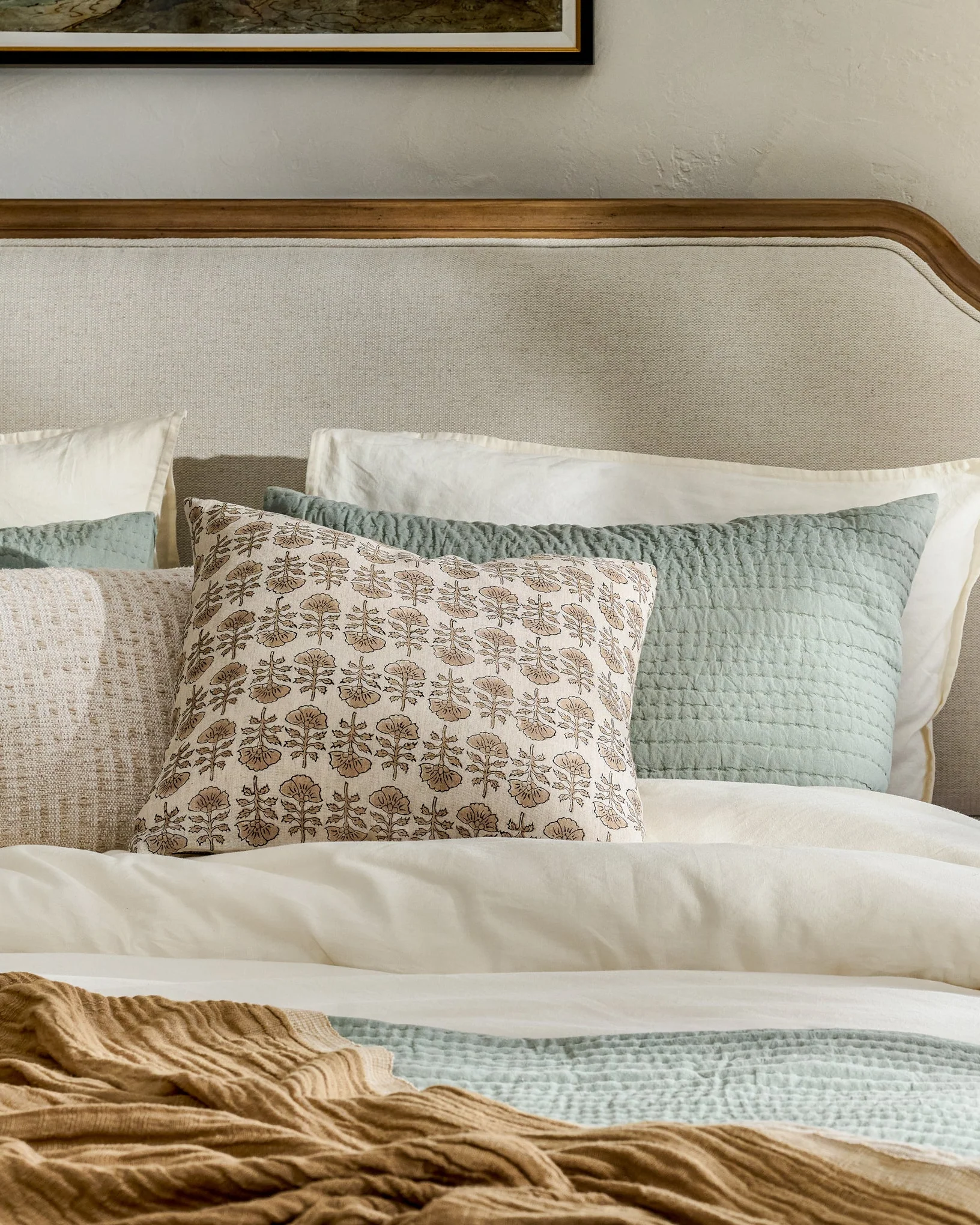Flora Natural Printed Pillow - Image 7