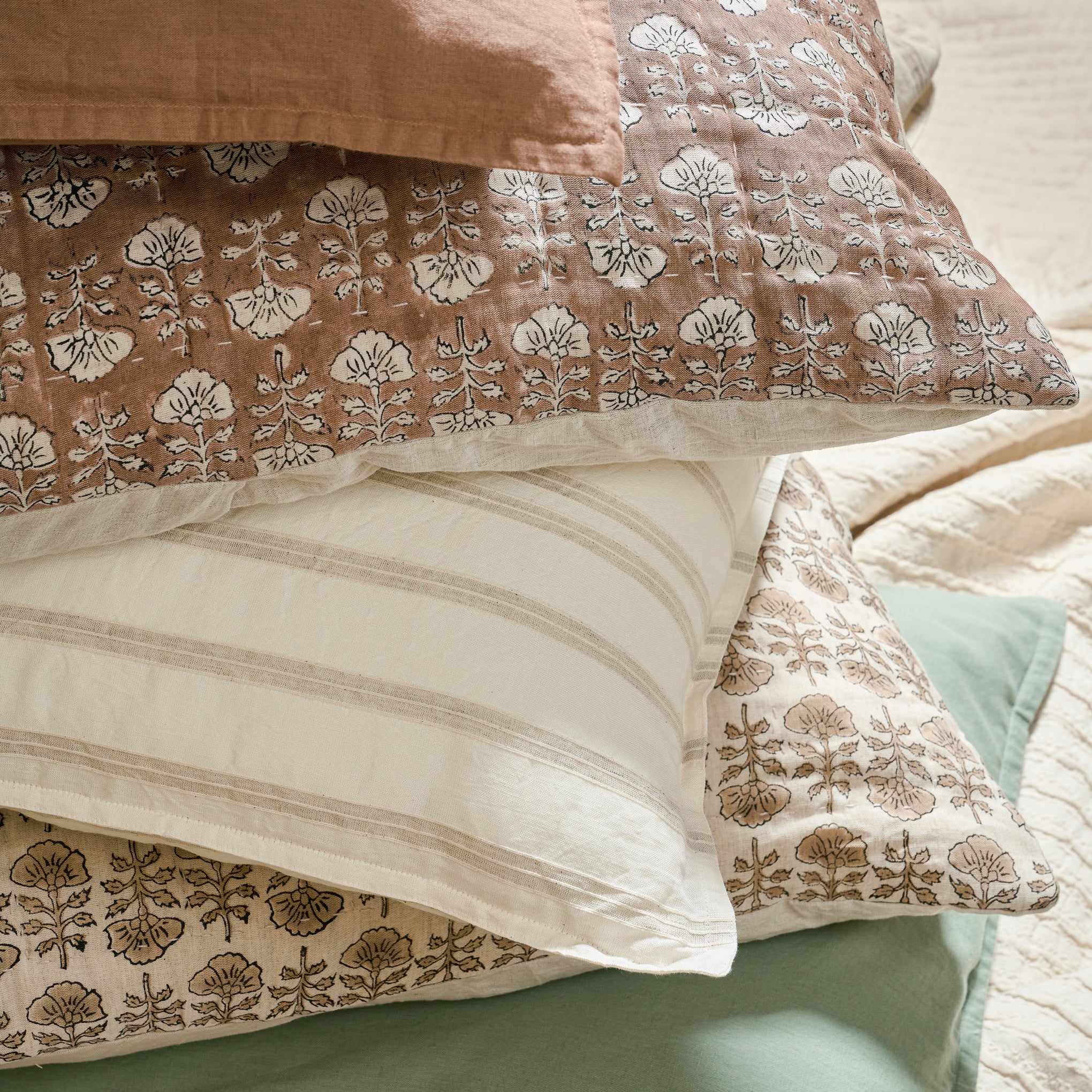 Flora Natural Printed Pillow - Image 8