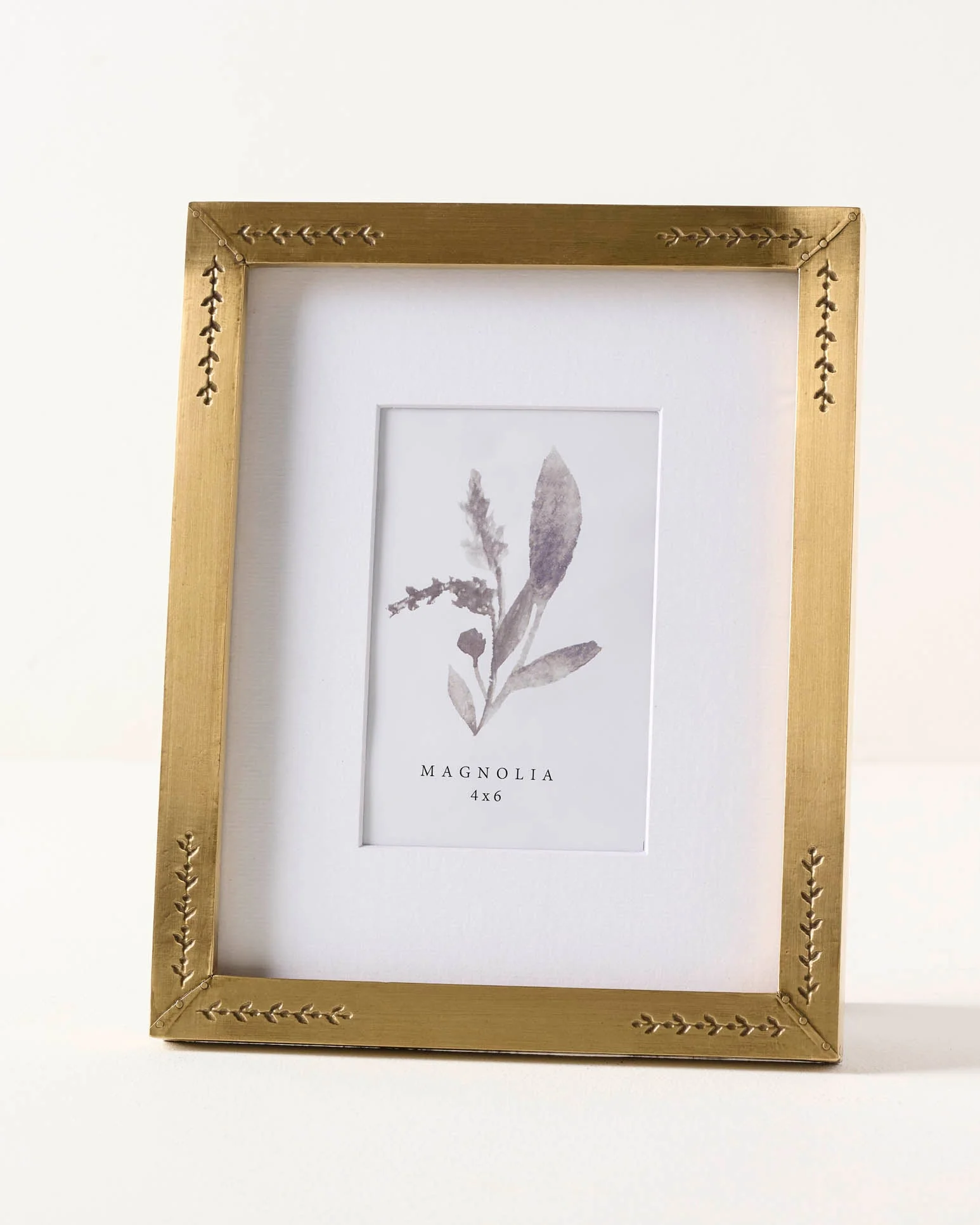 Floral Antique Brass Photo Frame - Image 3