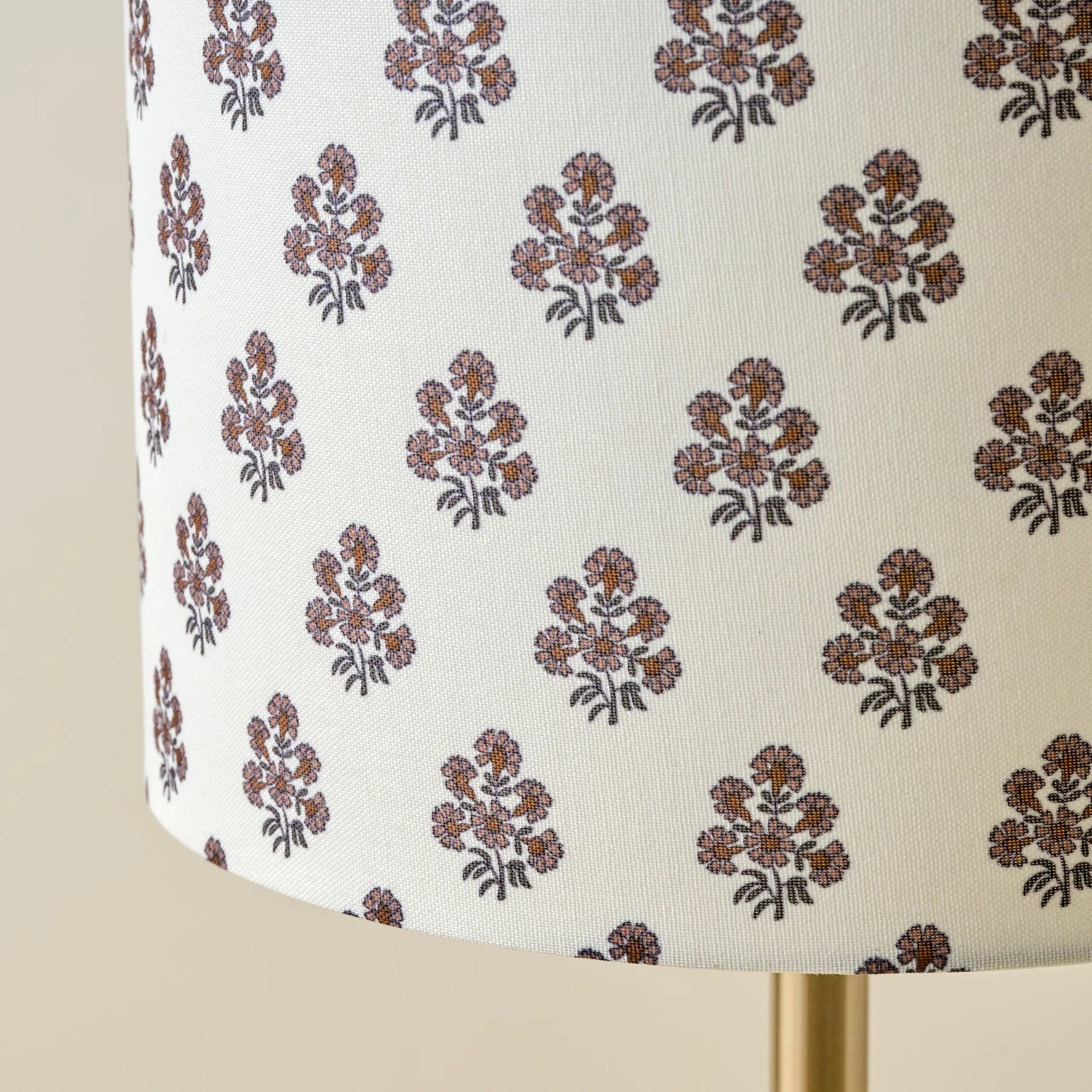 Floral Block Print Drum Shade - Image 2