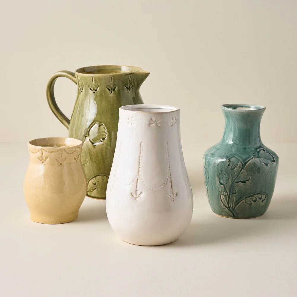 Floral Glazed Ceramic Maisie Vase - Image 4