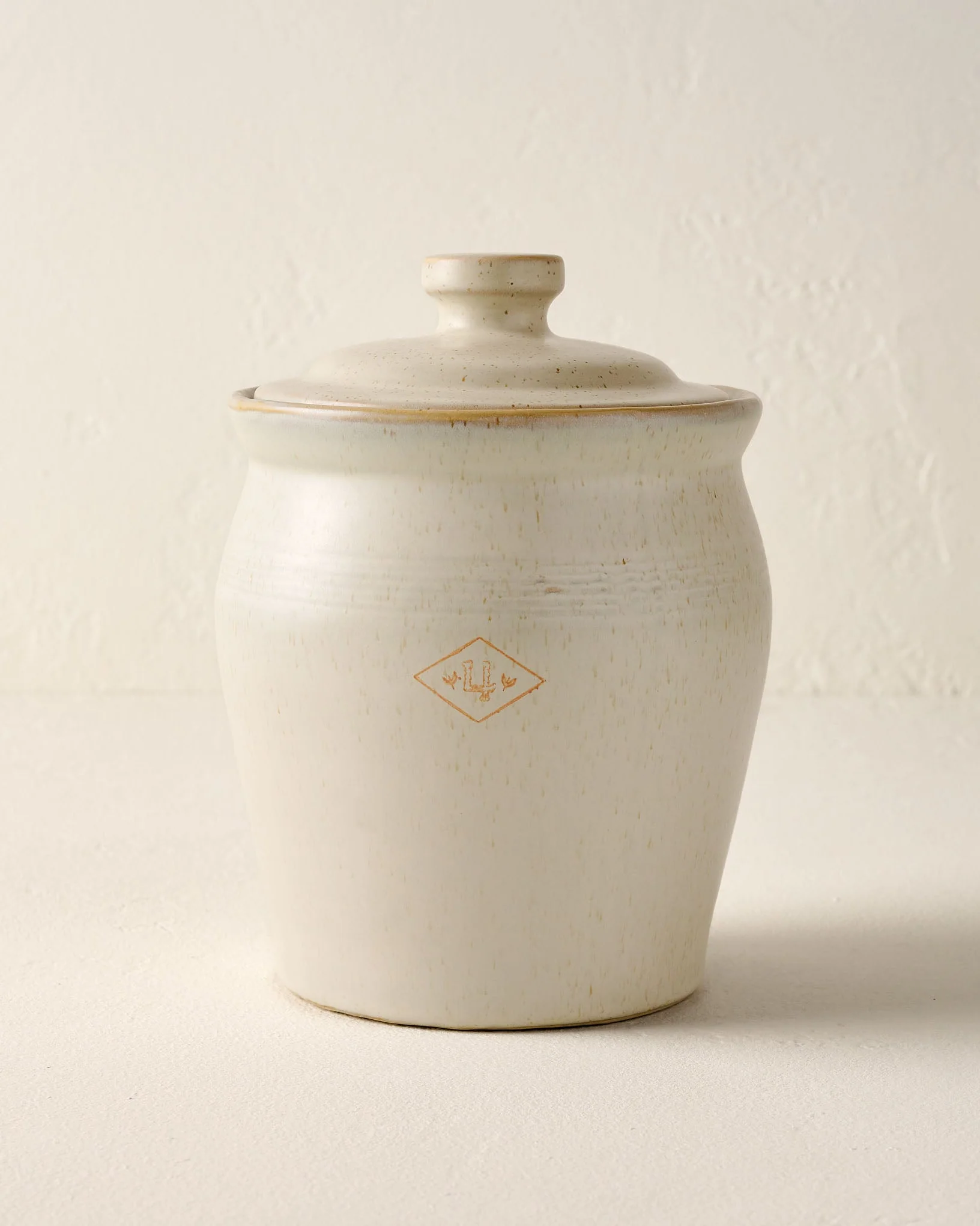 French Grey Embossed Stripe Canister - Image 5