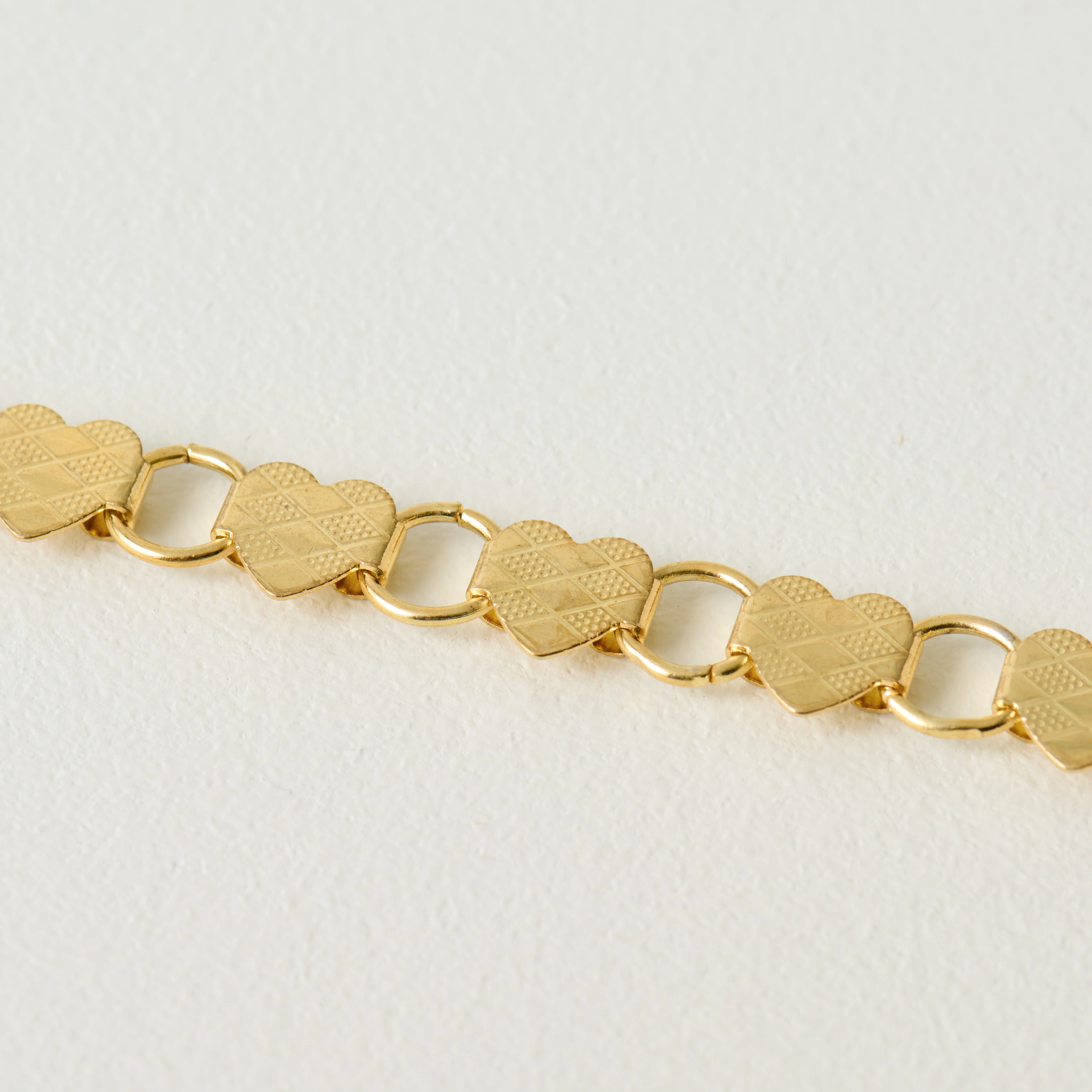 Gold Heart Brass Bracelet - Image 2