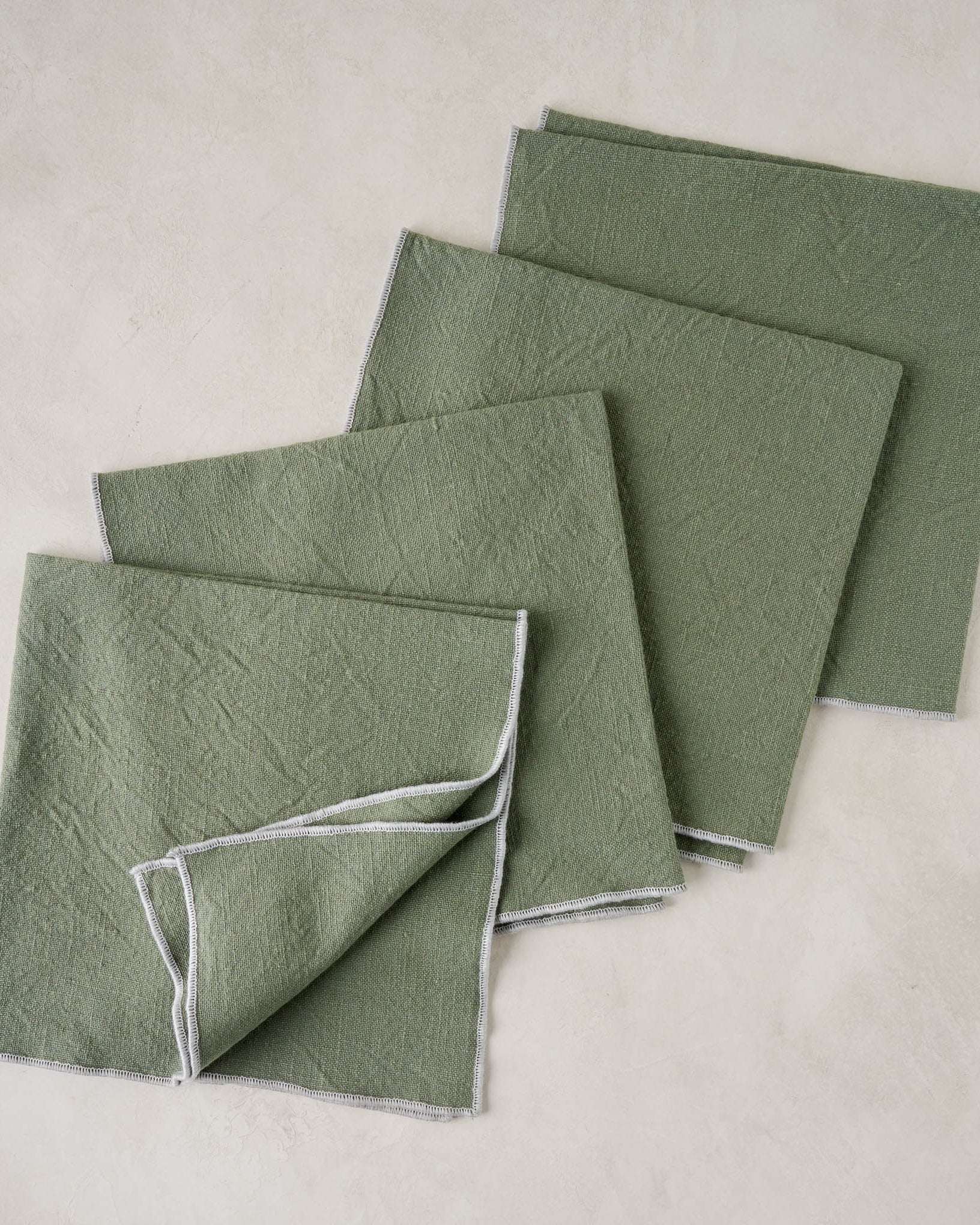 Green Tea Napkin Set of Four - Image 2