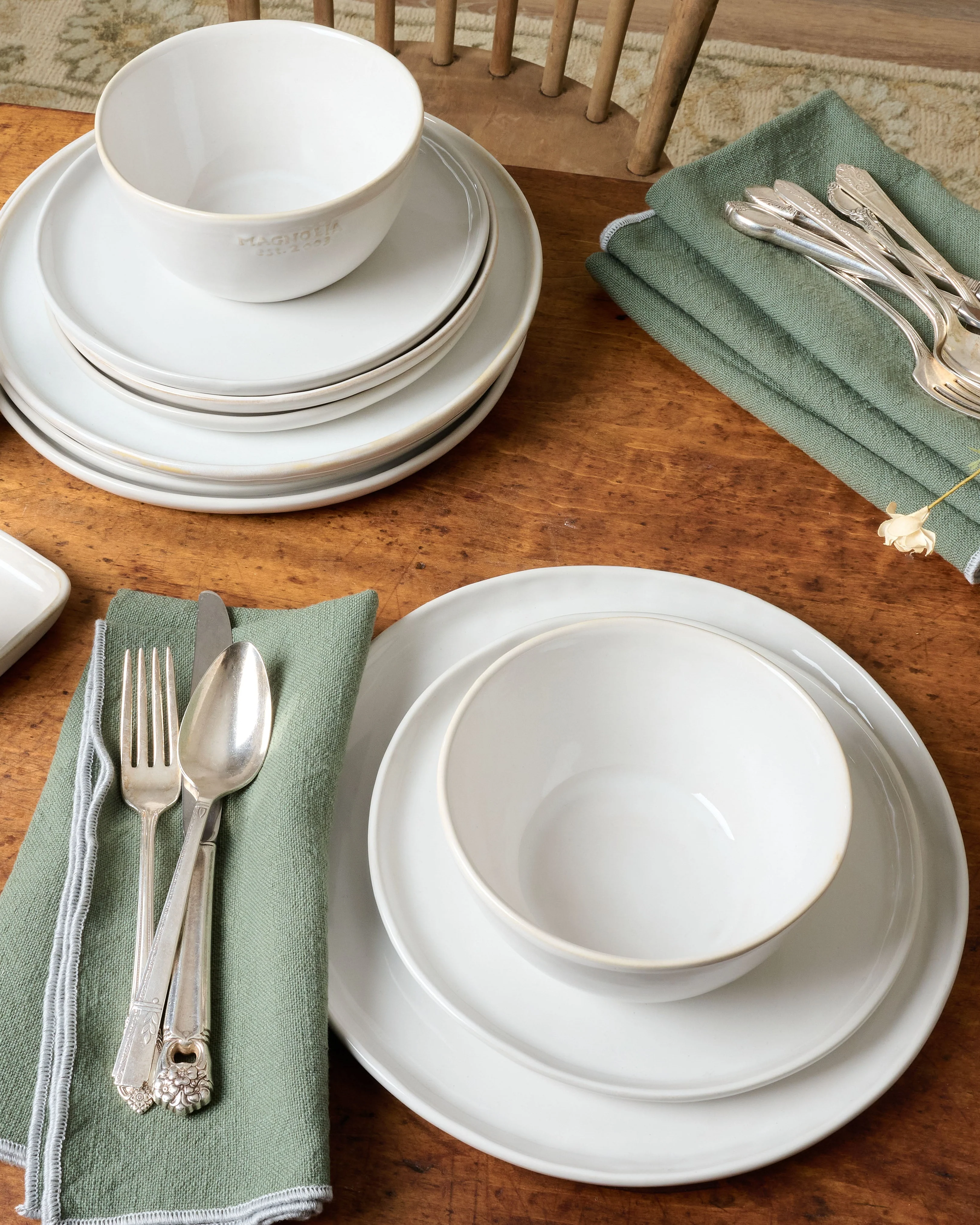 Green Tea Napkin Set of Four - Image 4