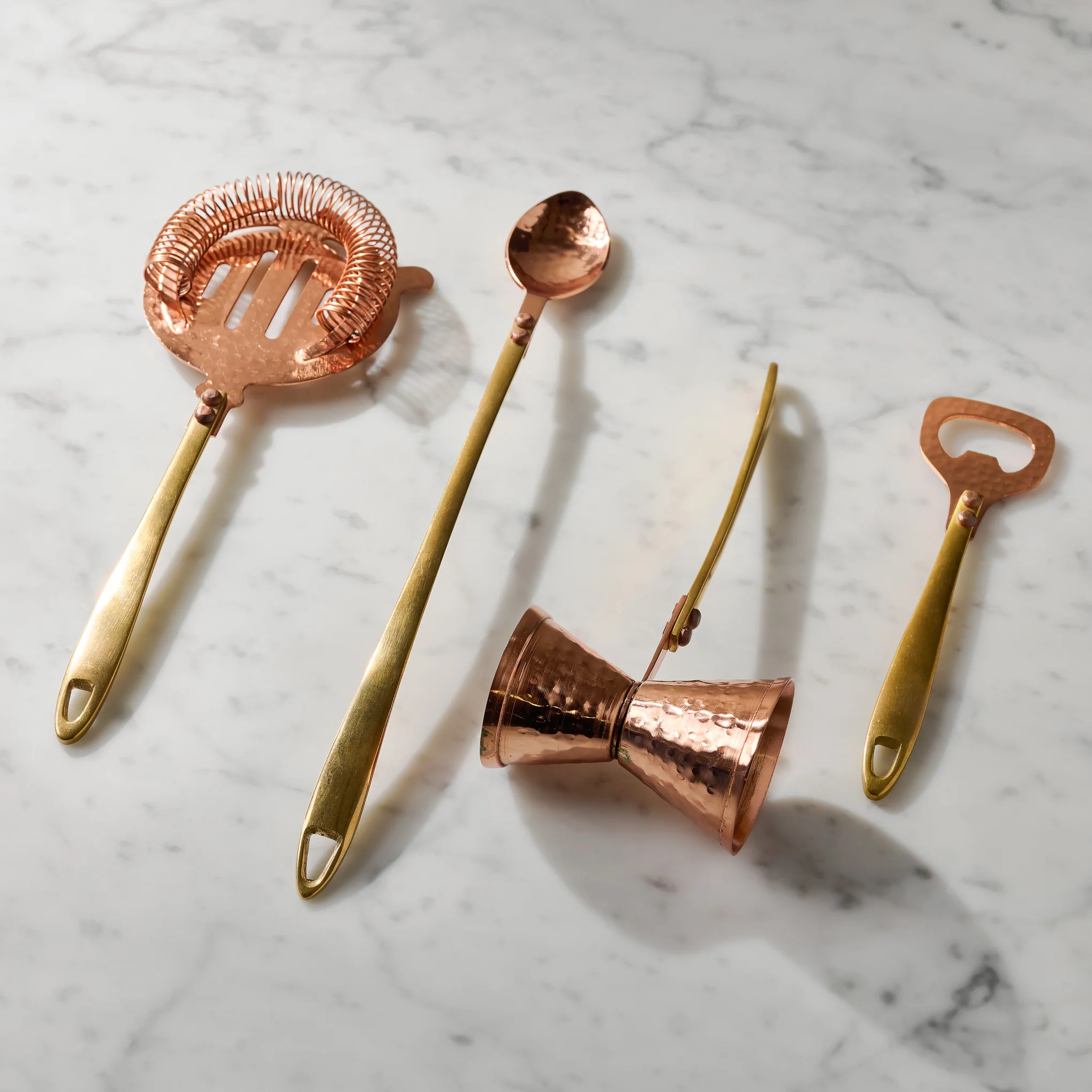 Hammered Copper and Gold Jigger - Image 3