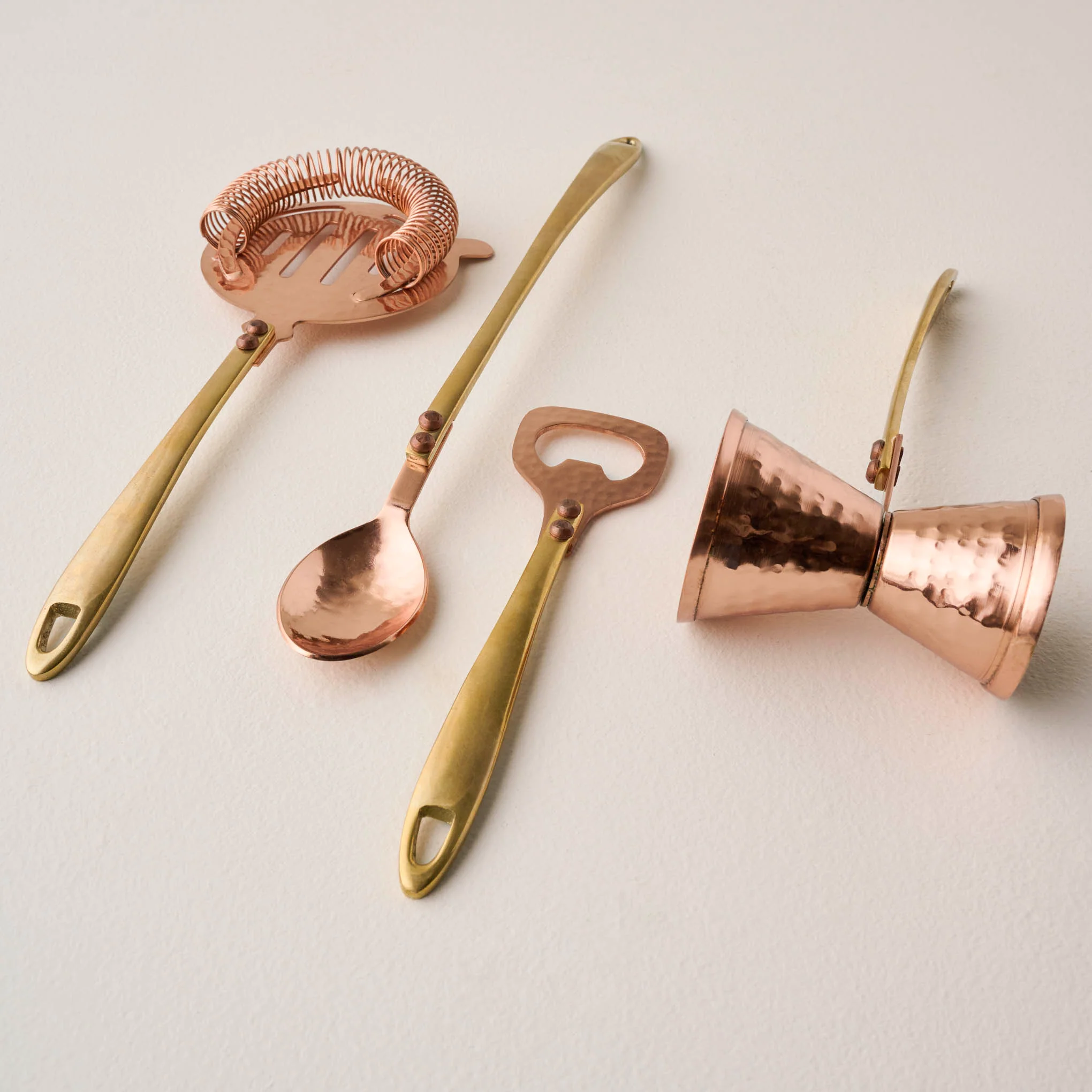 Hammered Copper and Gold Jigger - Image 4