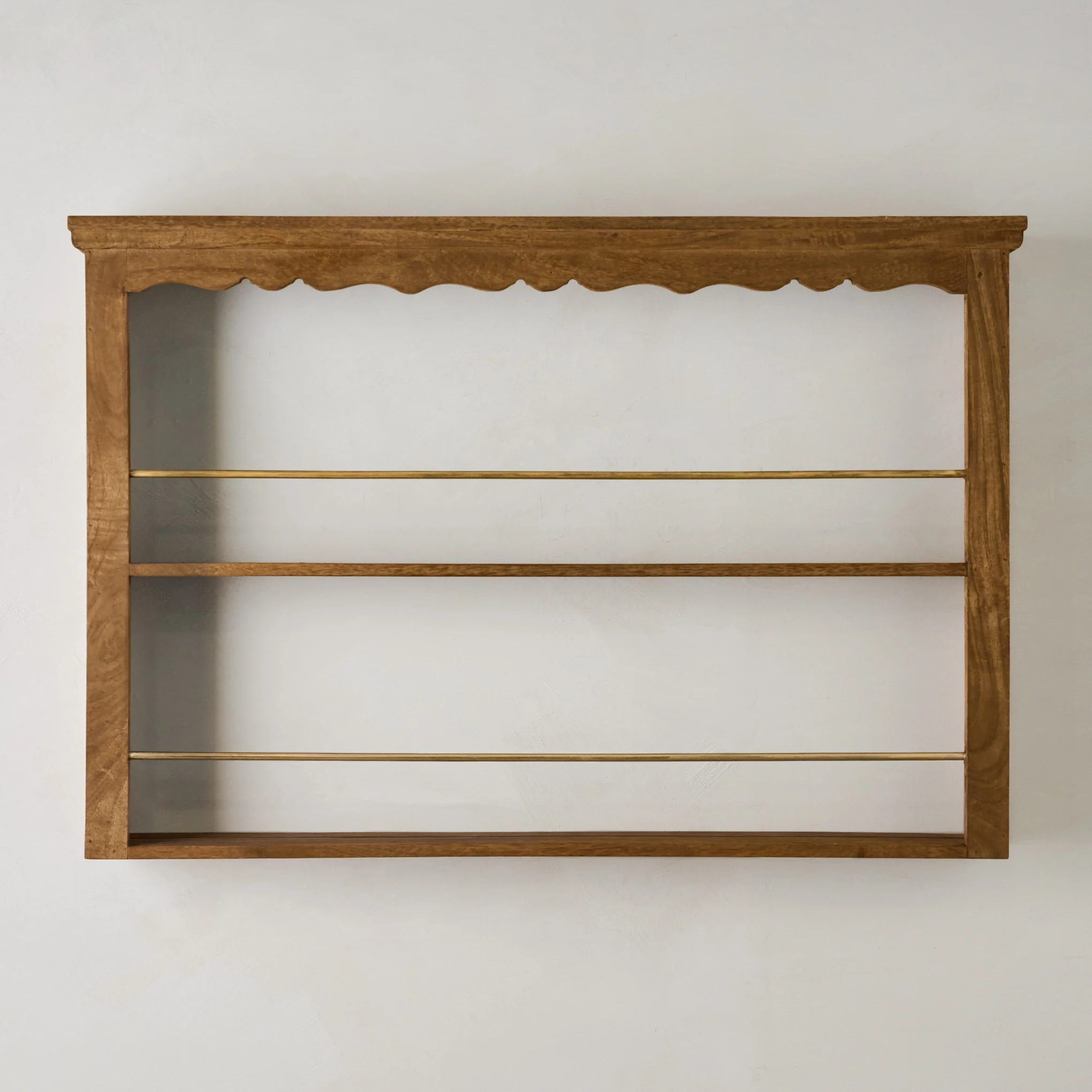Jolene Wood and Brass Display Shelf - Image 2