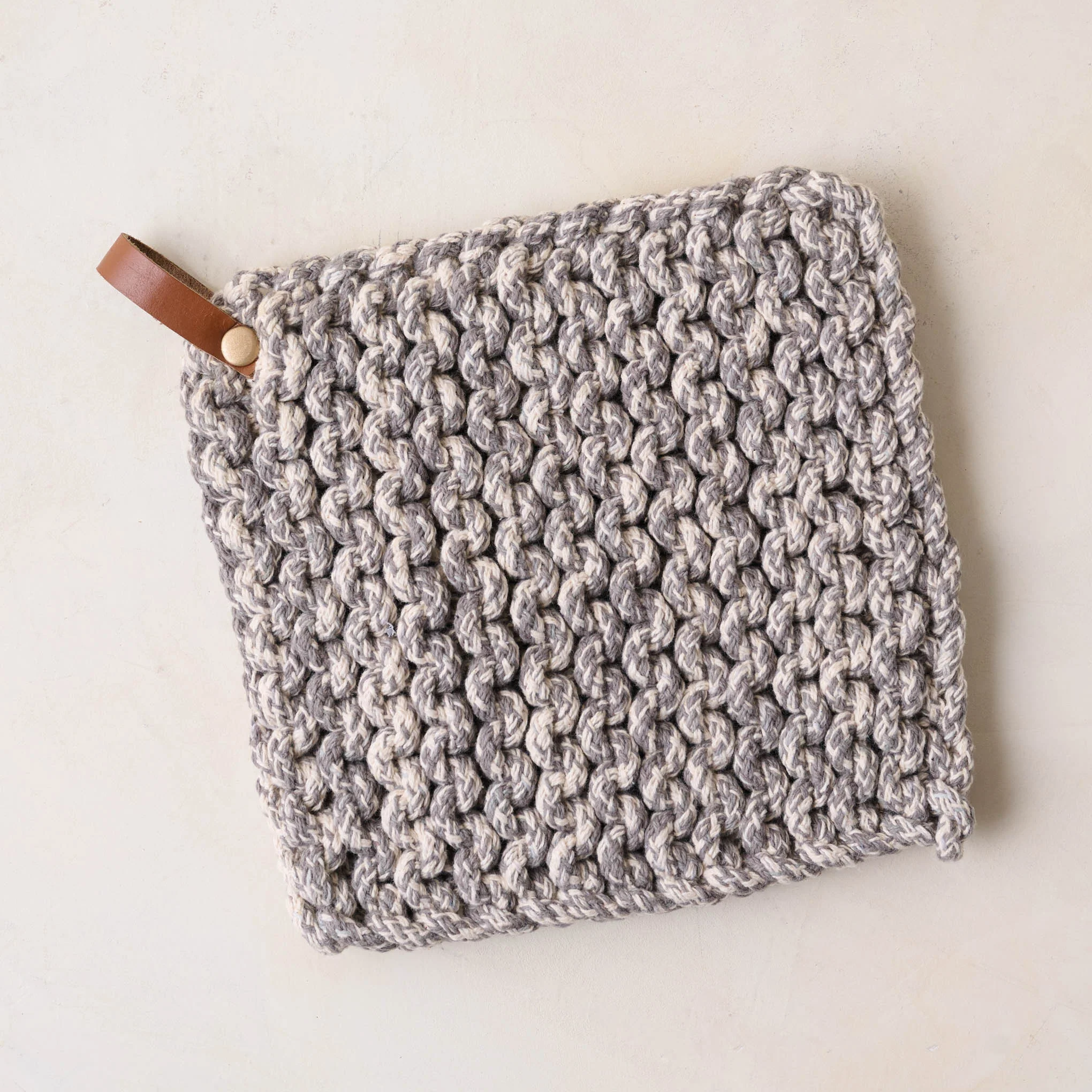 Heathered Hand Crocheted Pot Holder