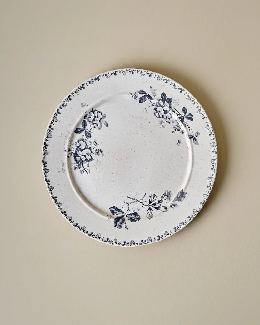 Heirloom Garden Navy Floral Plate