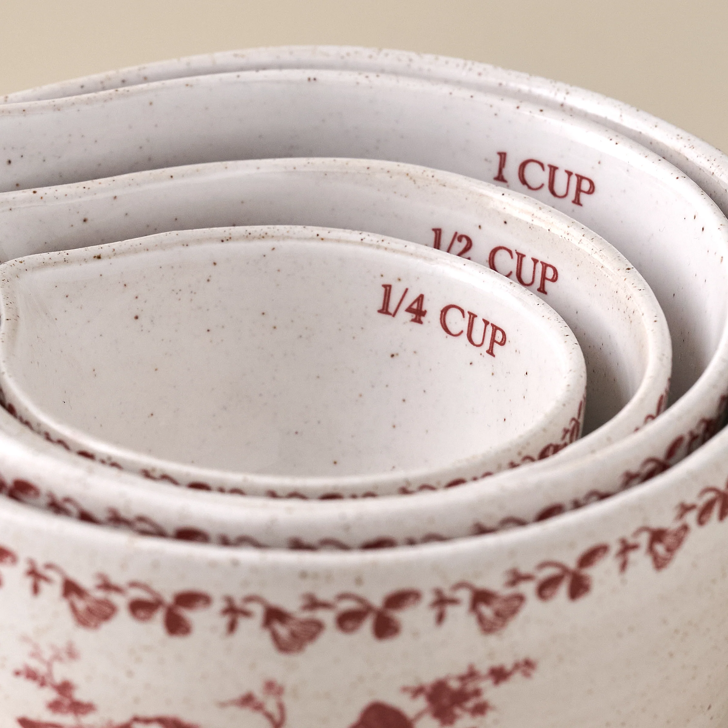 Heirloom Garden Scarlett Floral Measuring Cup Set - Image 2
