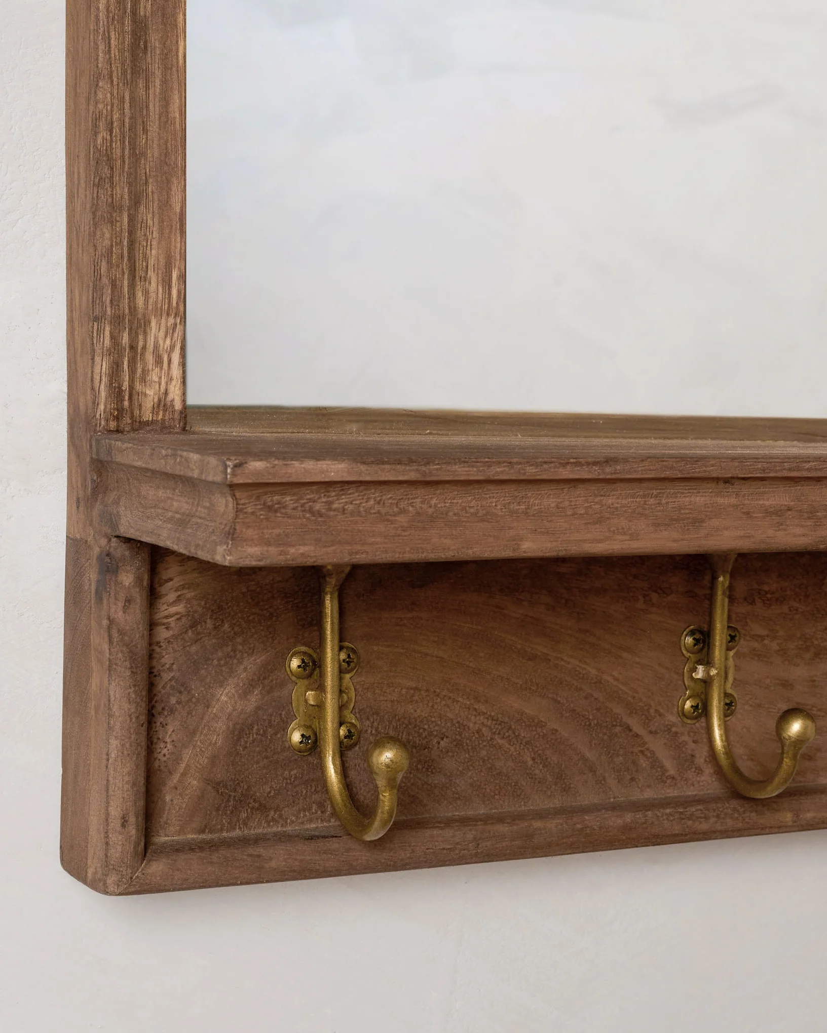 James Mirror with Hooks and Shelf - Image 3
