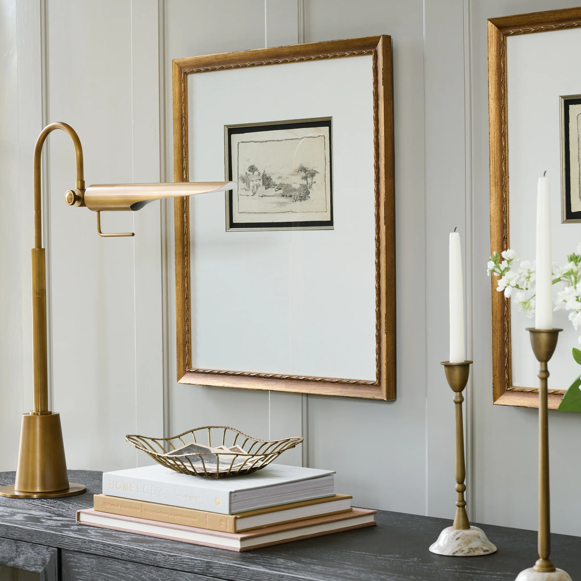Linear Natural Brass Task Lamp - Image 3