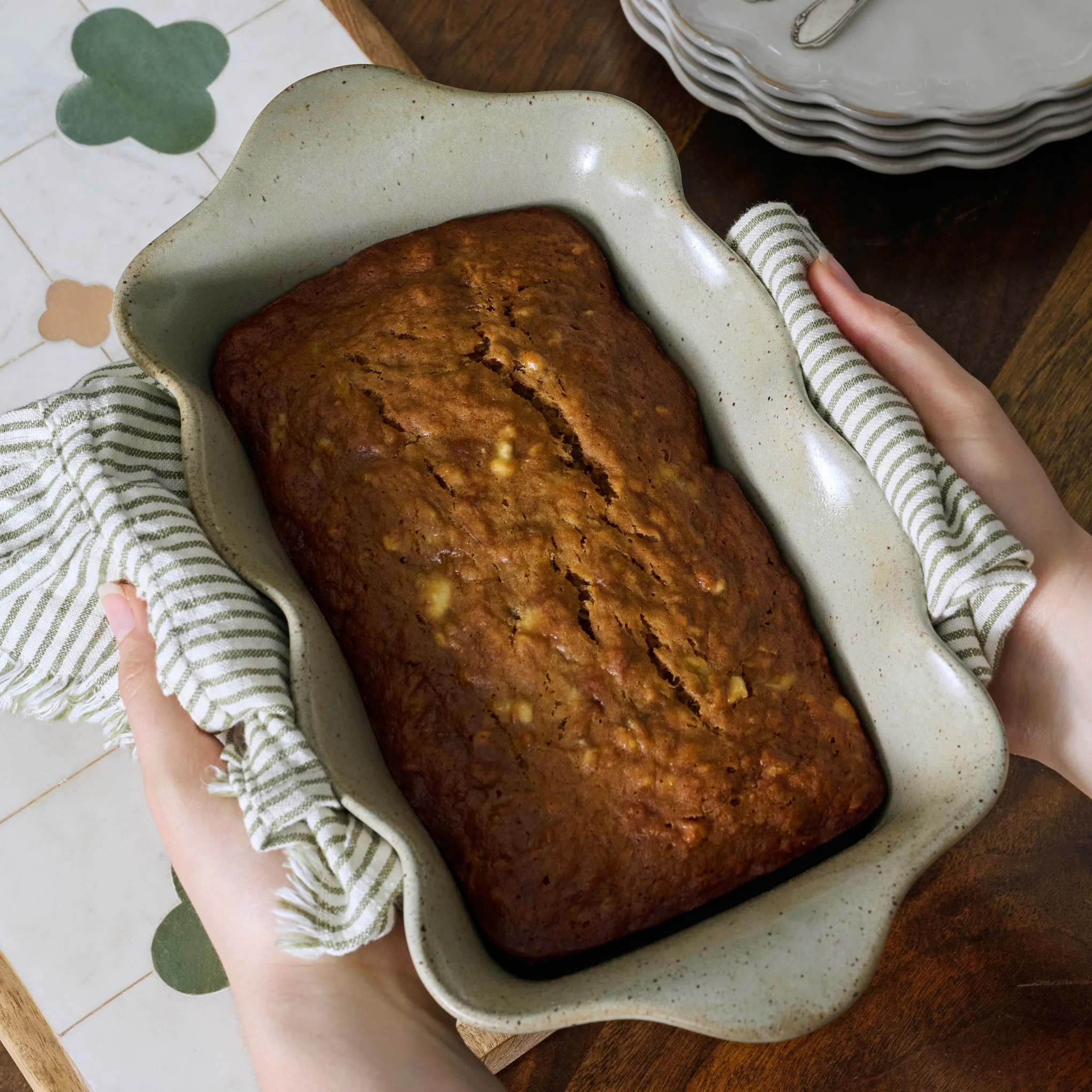 Loden Green Scalloped Loaf Pan - Image 2