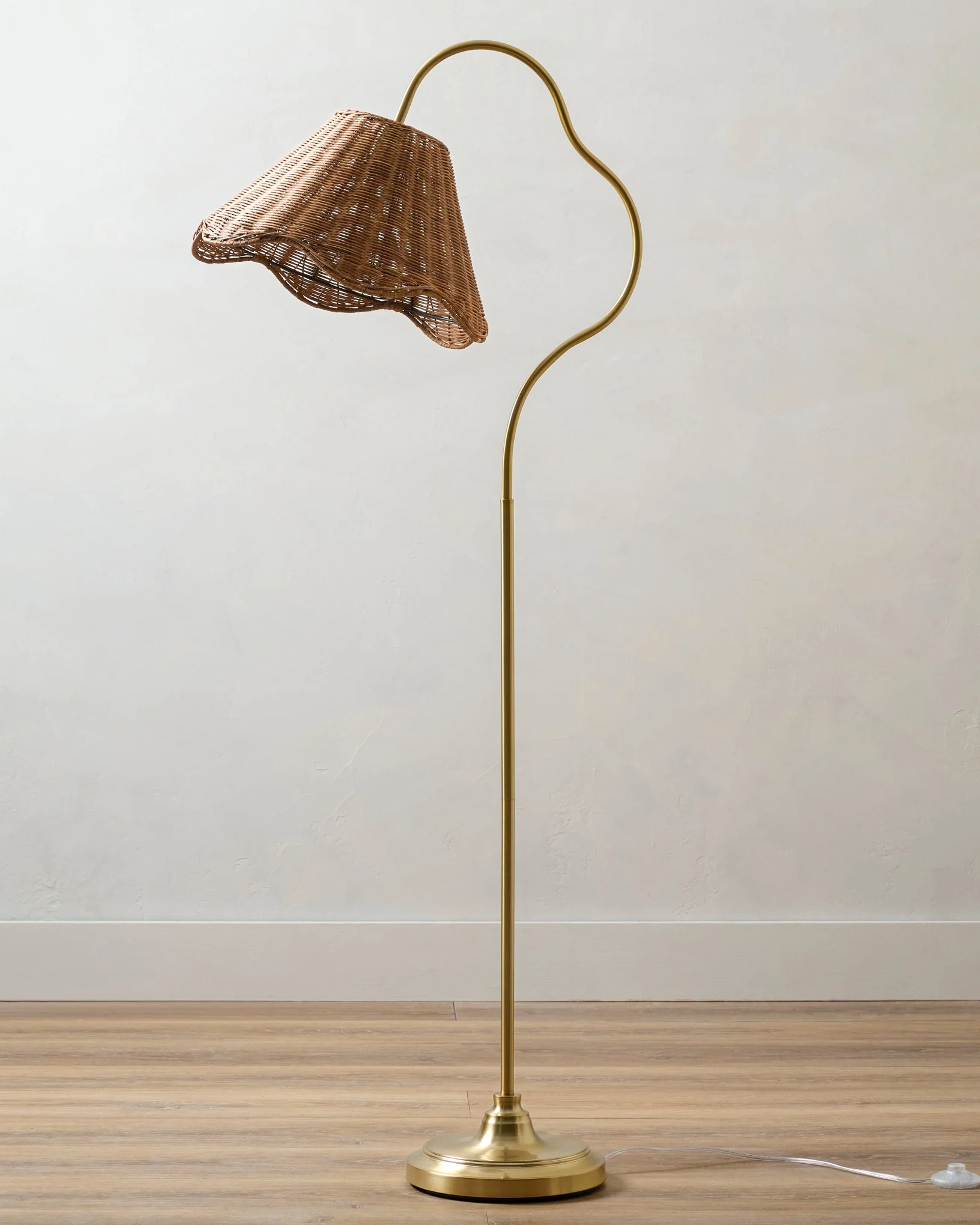 Lucinda Floor Lamp with Woven Shade
