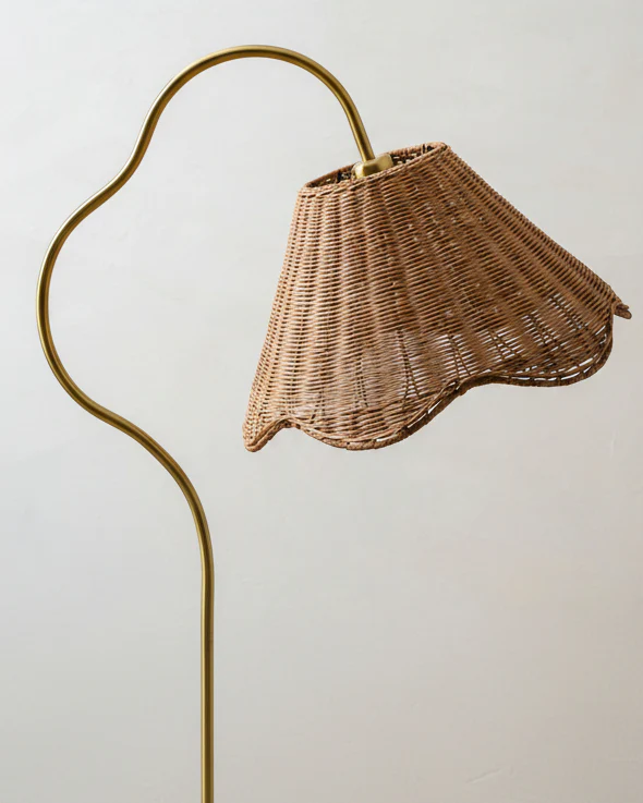 Lucinda Floor Lamp with Woven Shade - Image 2