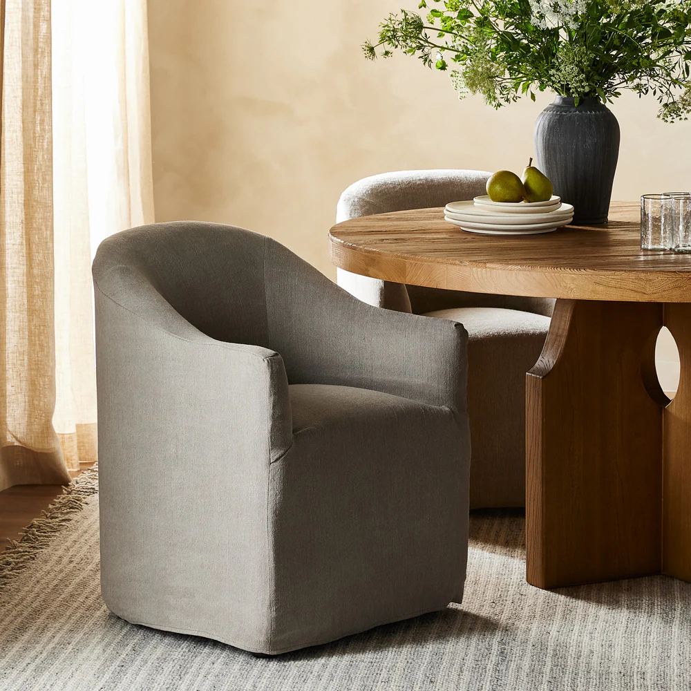 Lyn Dining Chair With Casters - Image 2
