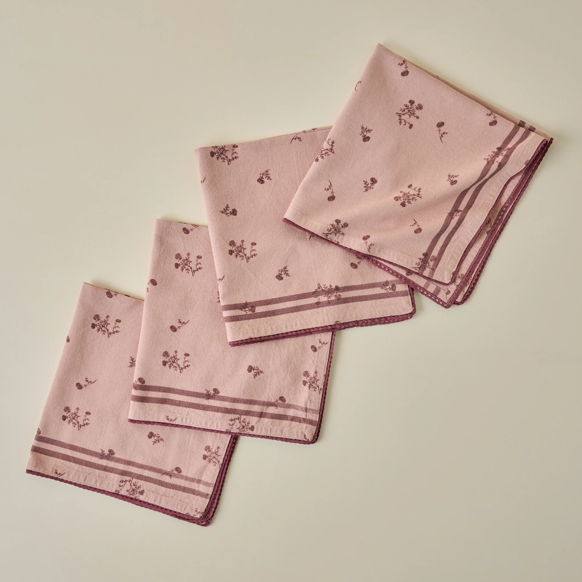 Magnolia Blush Ditsy Rose Napkin Set of Four - Image 2