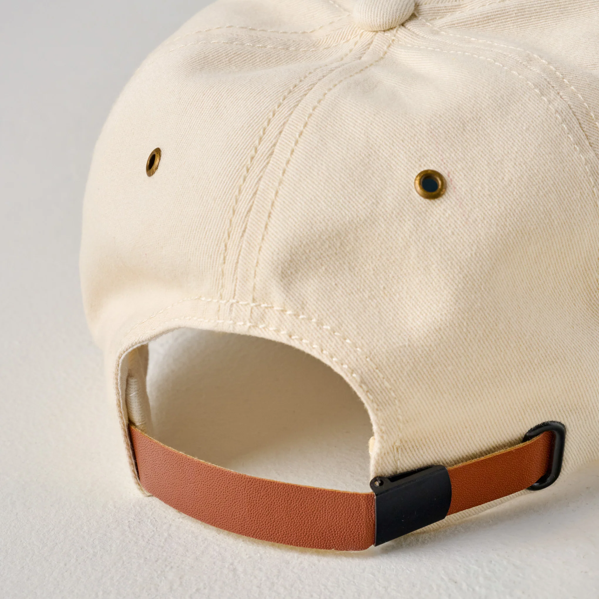 Magnolia Embroidered Script Cream Hat - Image 2
