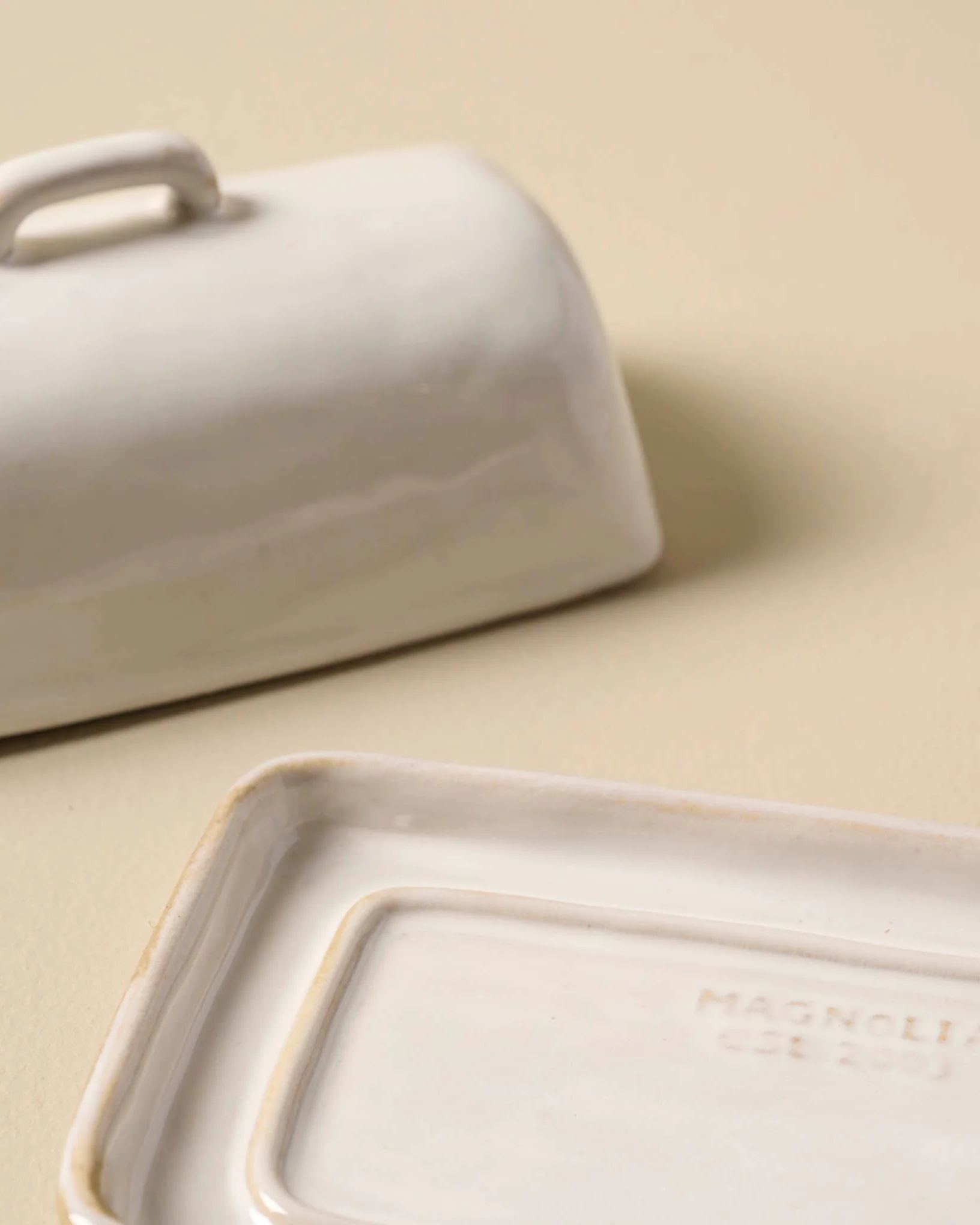 Magnolia Est. Ceramic Butter Dish - Image 3