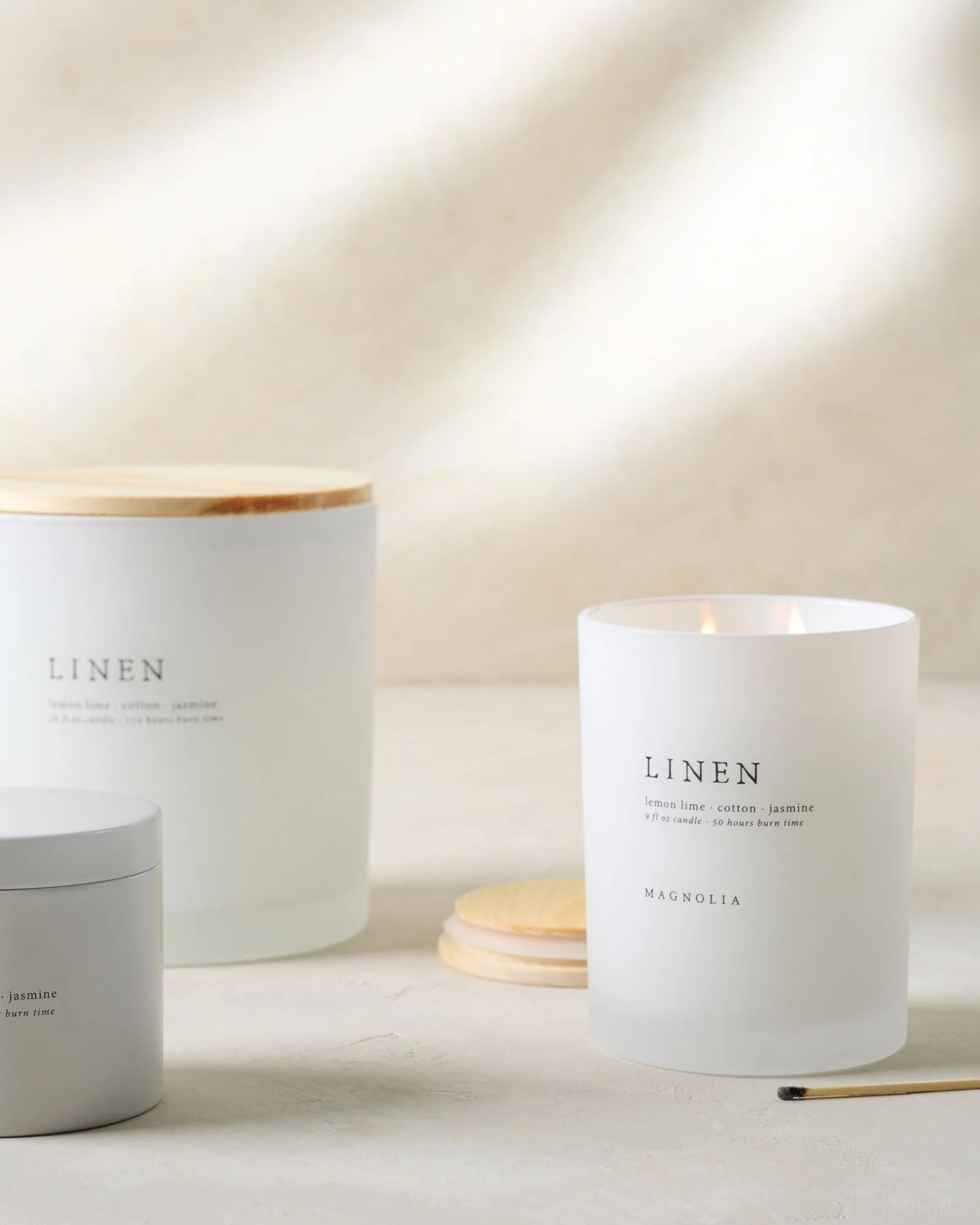 Magnolia Linen Candle - Image 6