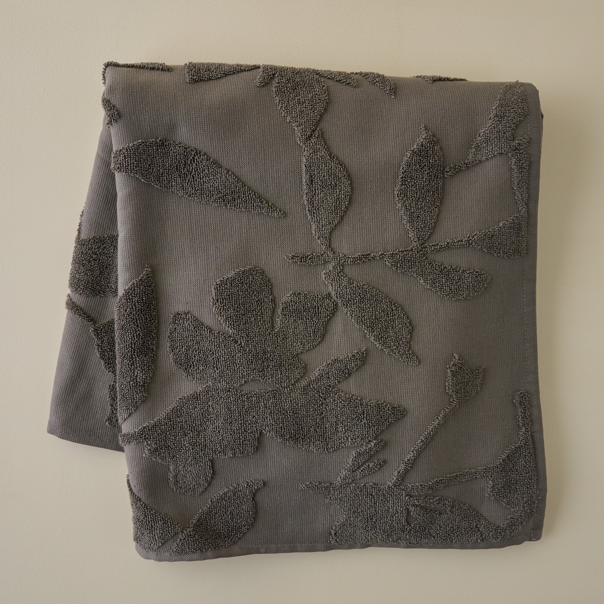 Brown Floral Jacquard Towel - Image 4