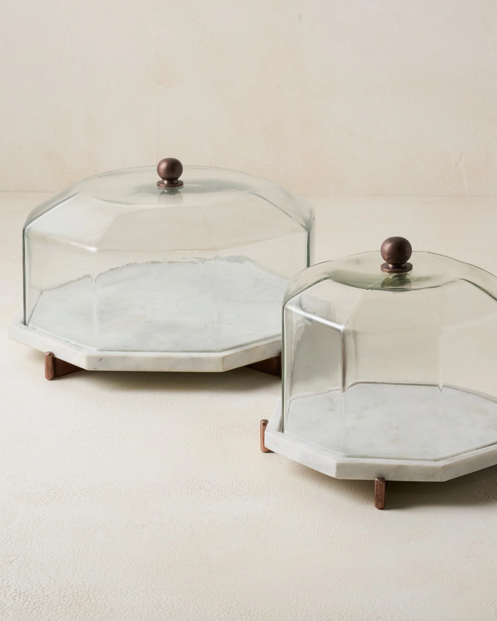 Marble and Copper Cake Stand