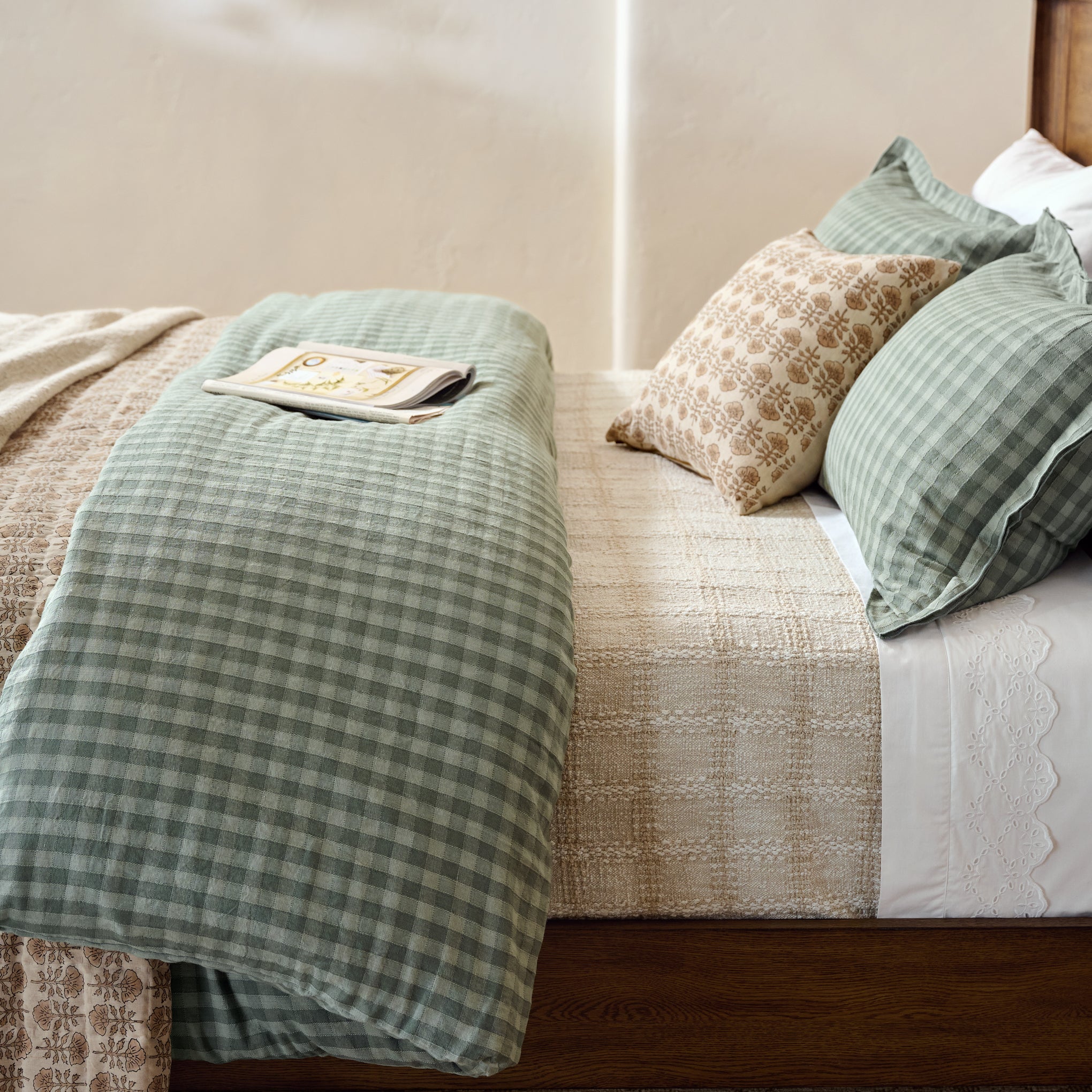 Maxine Gingham Duvet Cover - Image 7