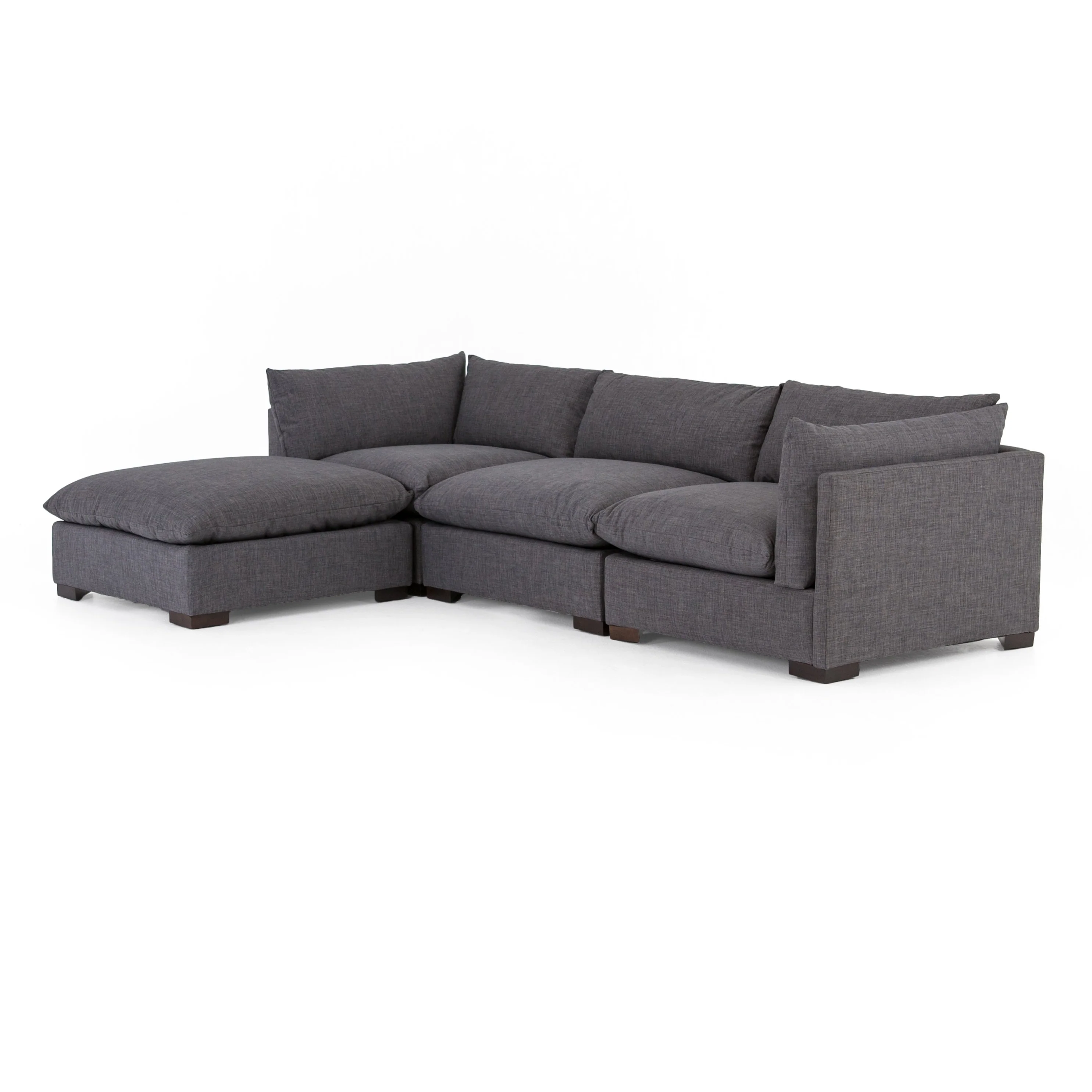 Monroe 3 Piece Sectional with Ottoman
