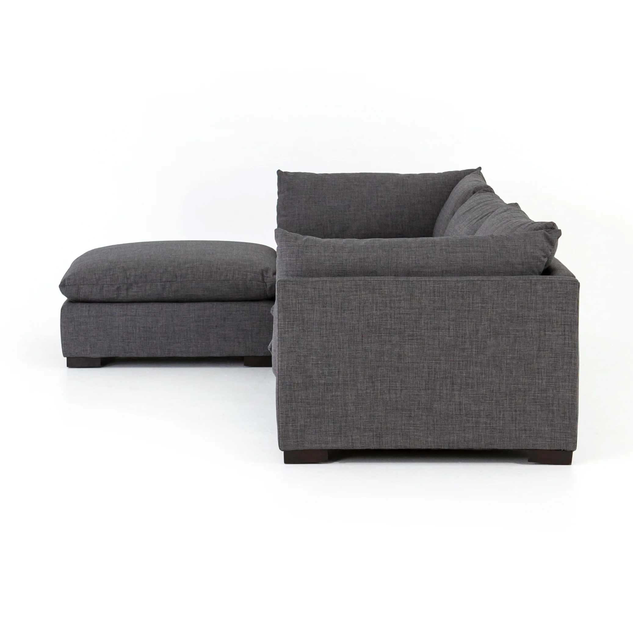 Monroe 3 Piece Sectional with Ottoman - Image 4